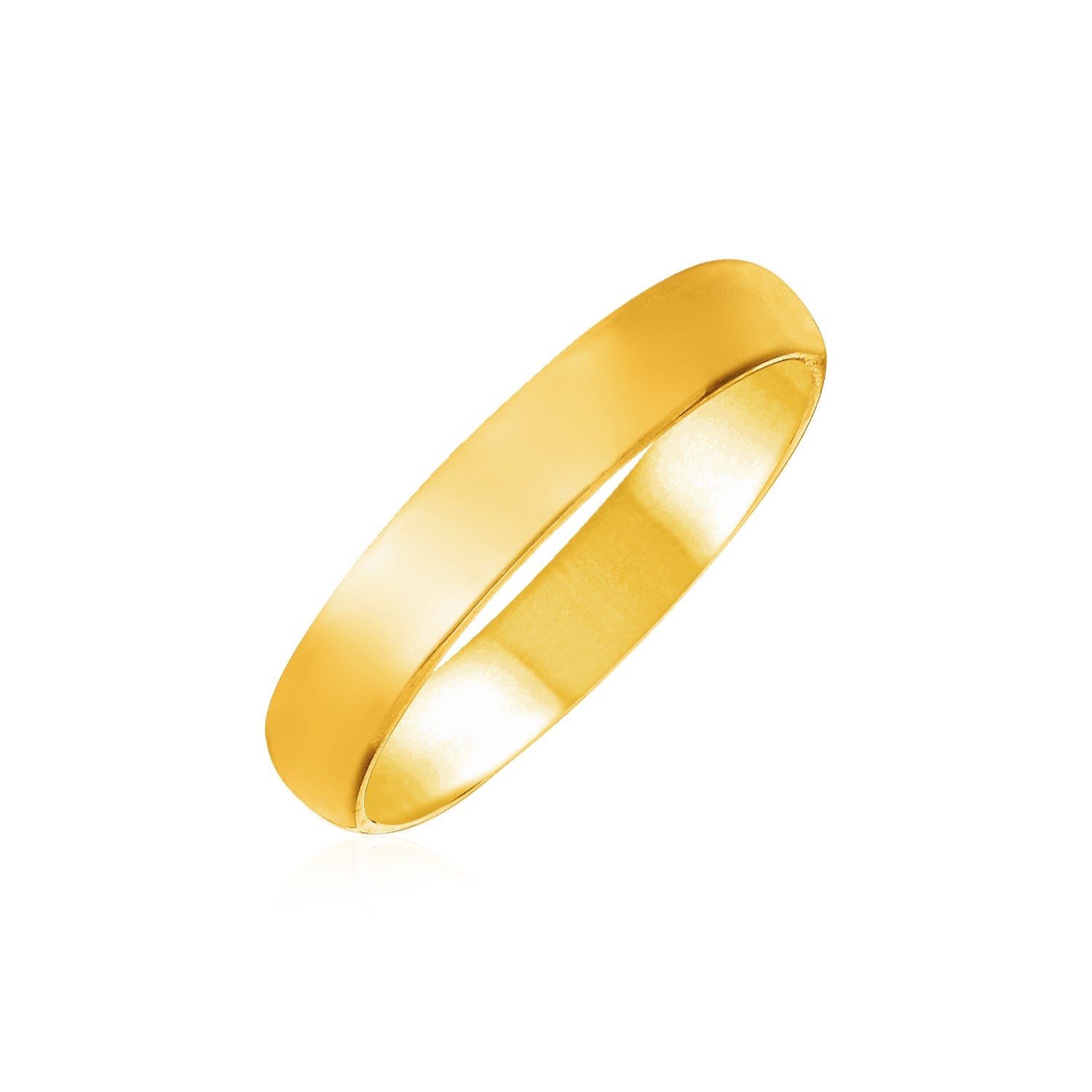 14k Yellow Gold 4mm Comfort Fit Wedding Band on sale at MyriadMart
