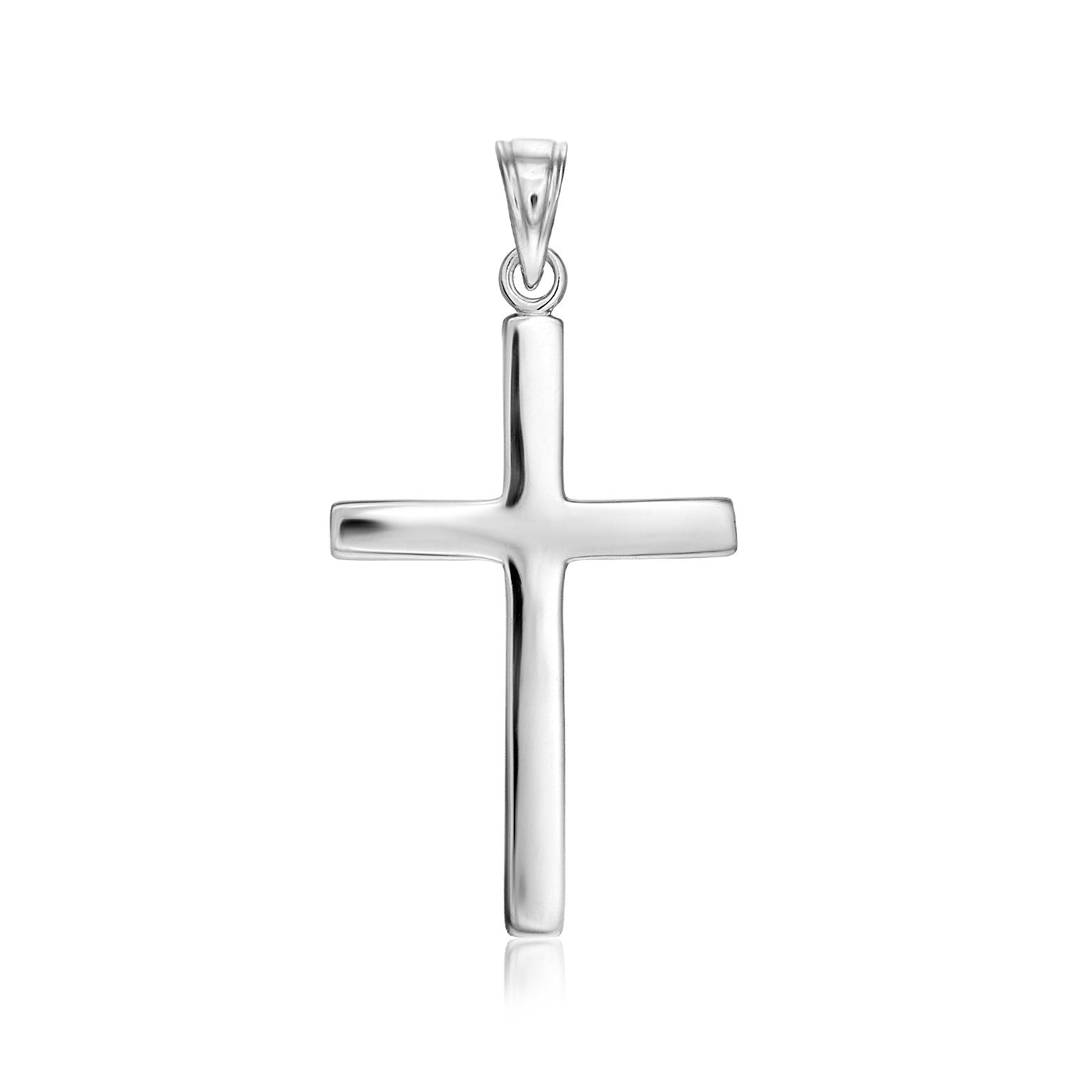 Sterling Silver Polished Cross Pendant on sale at MyriadMart