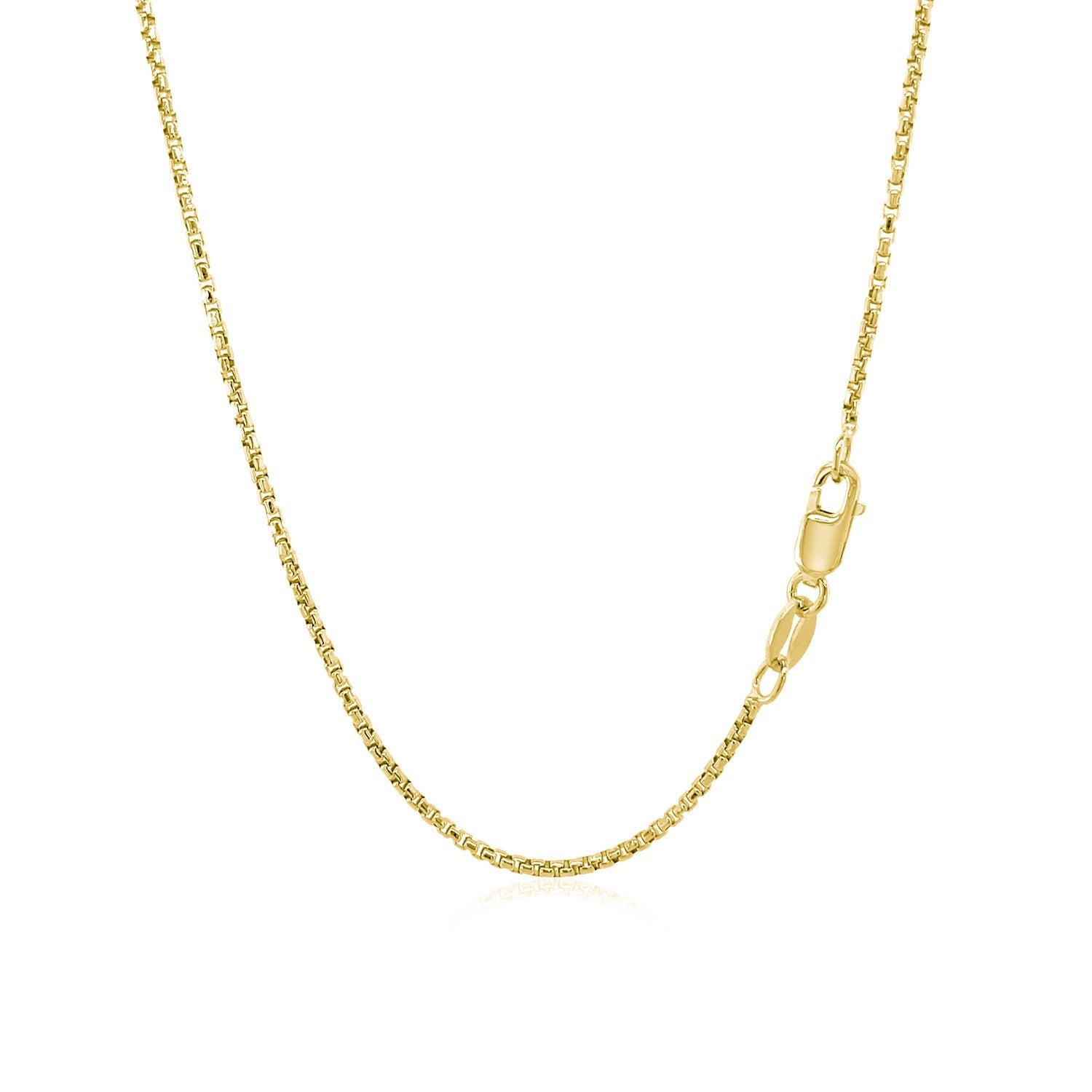 14k Yellow Gold Round Box Chain 1.35 mm on sale at MyriadMart