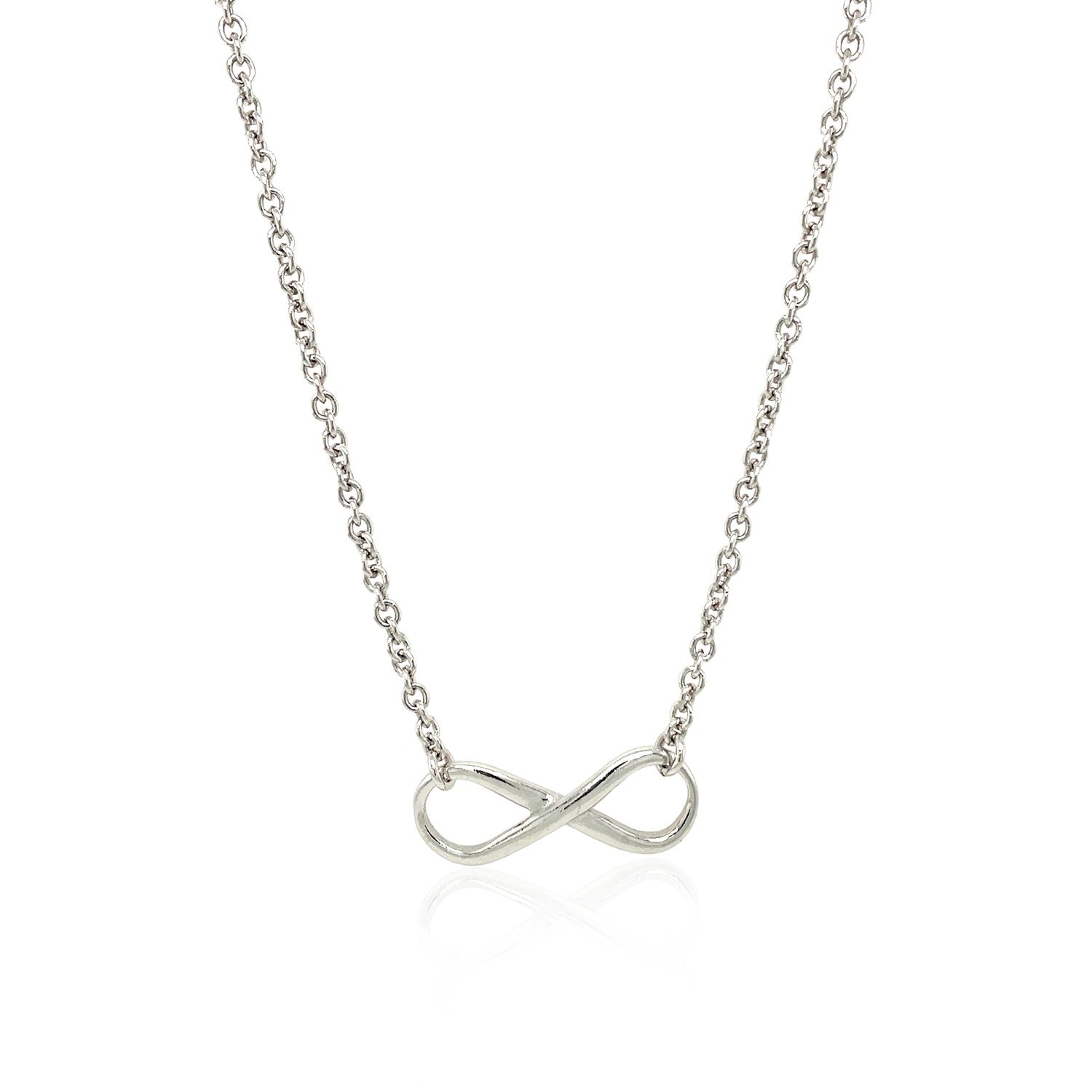 Sterling Silver Infinity Symbol Necklace on sale at MyriadMart