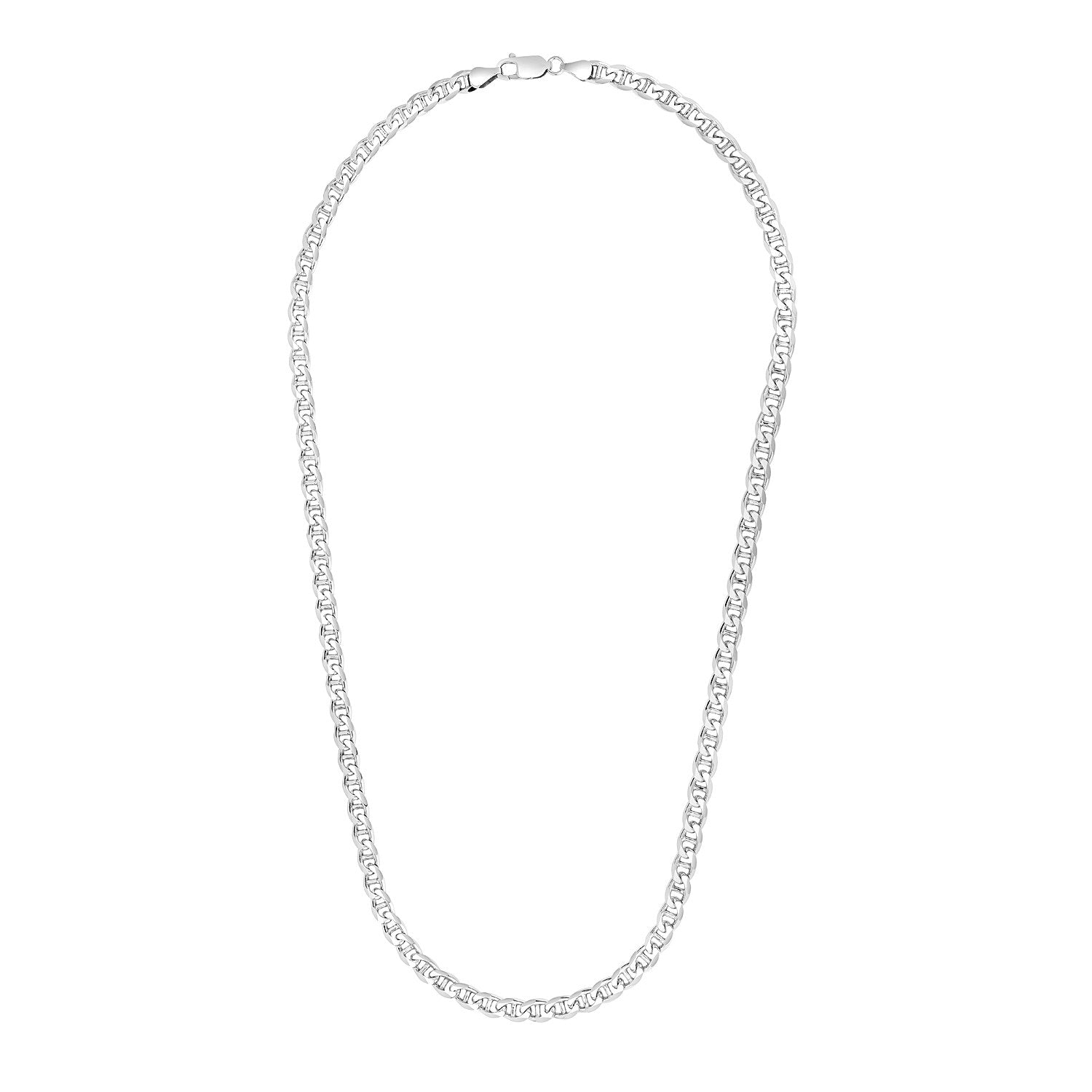 Sterling Silver Rhodium Plated Mariner Chain 5.6mm on sale at MyriadMart
