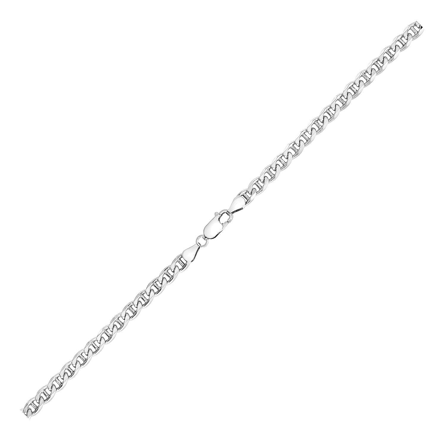 Sterling Silver Rhodium Plated Mariner Chain 5.6mm on sale at MyriadMart