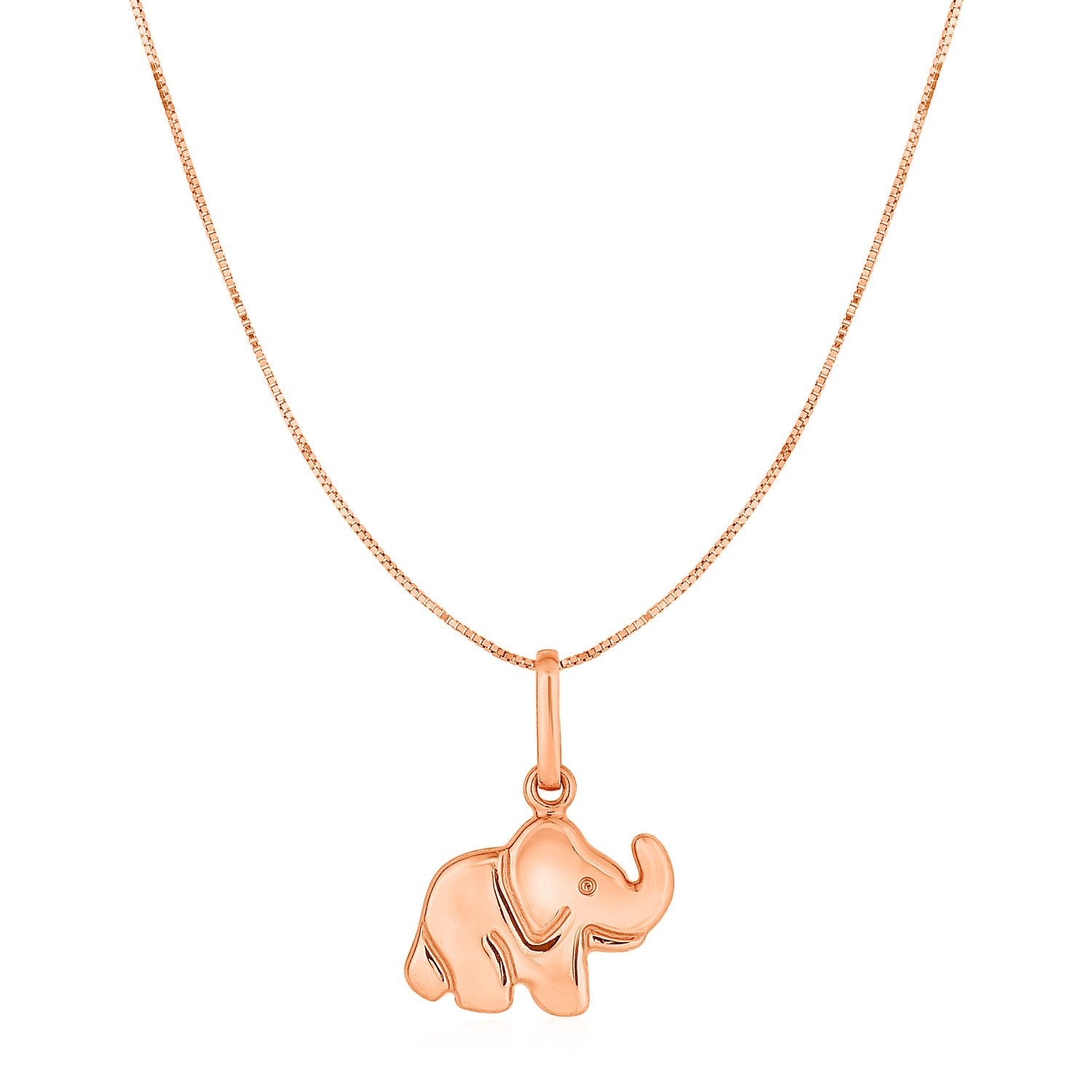 Elephant Pendant in 10k Rose Gold on sale at MyriadMart