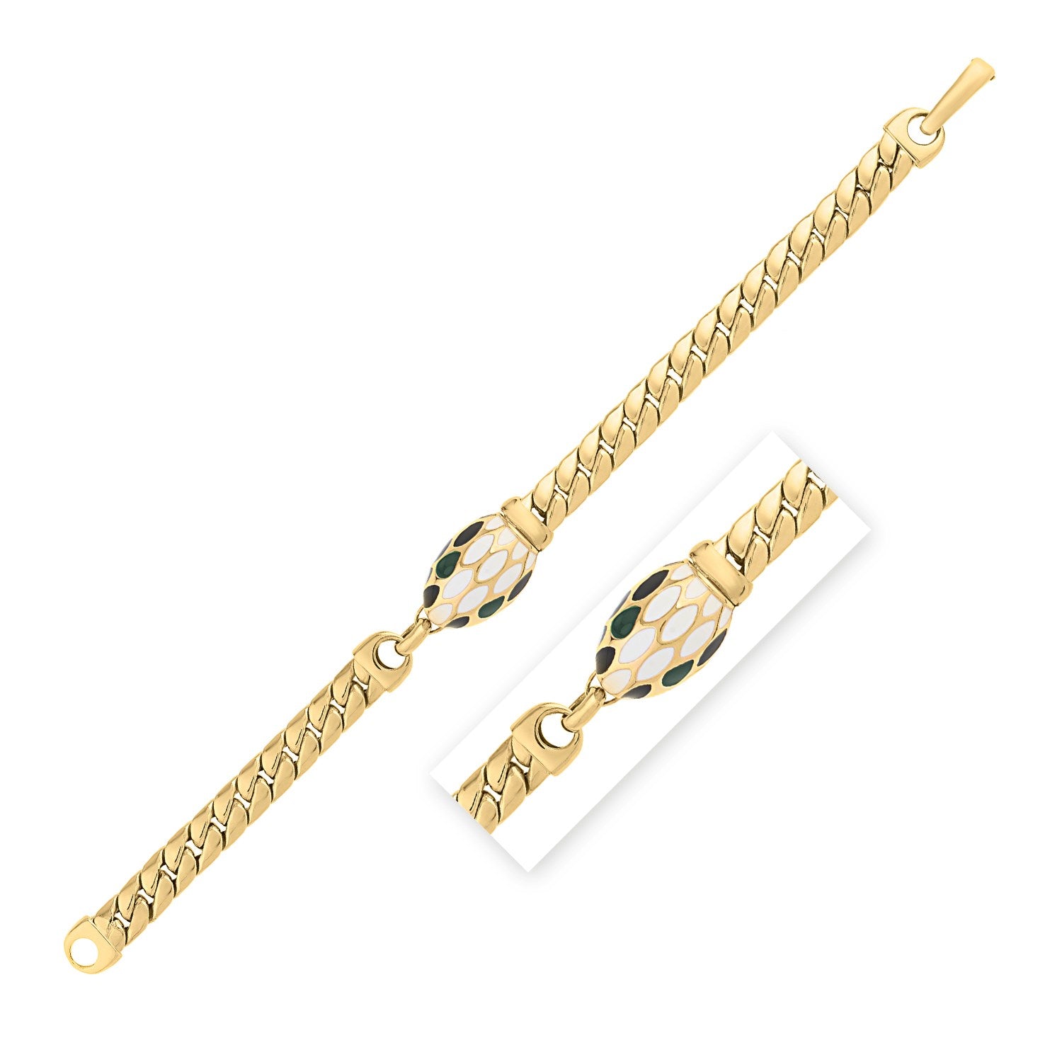 14k Yellow Gold Curb Link Bracelet 7.00 mm on sale at MyriadMart