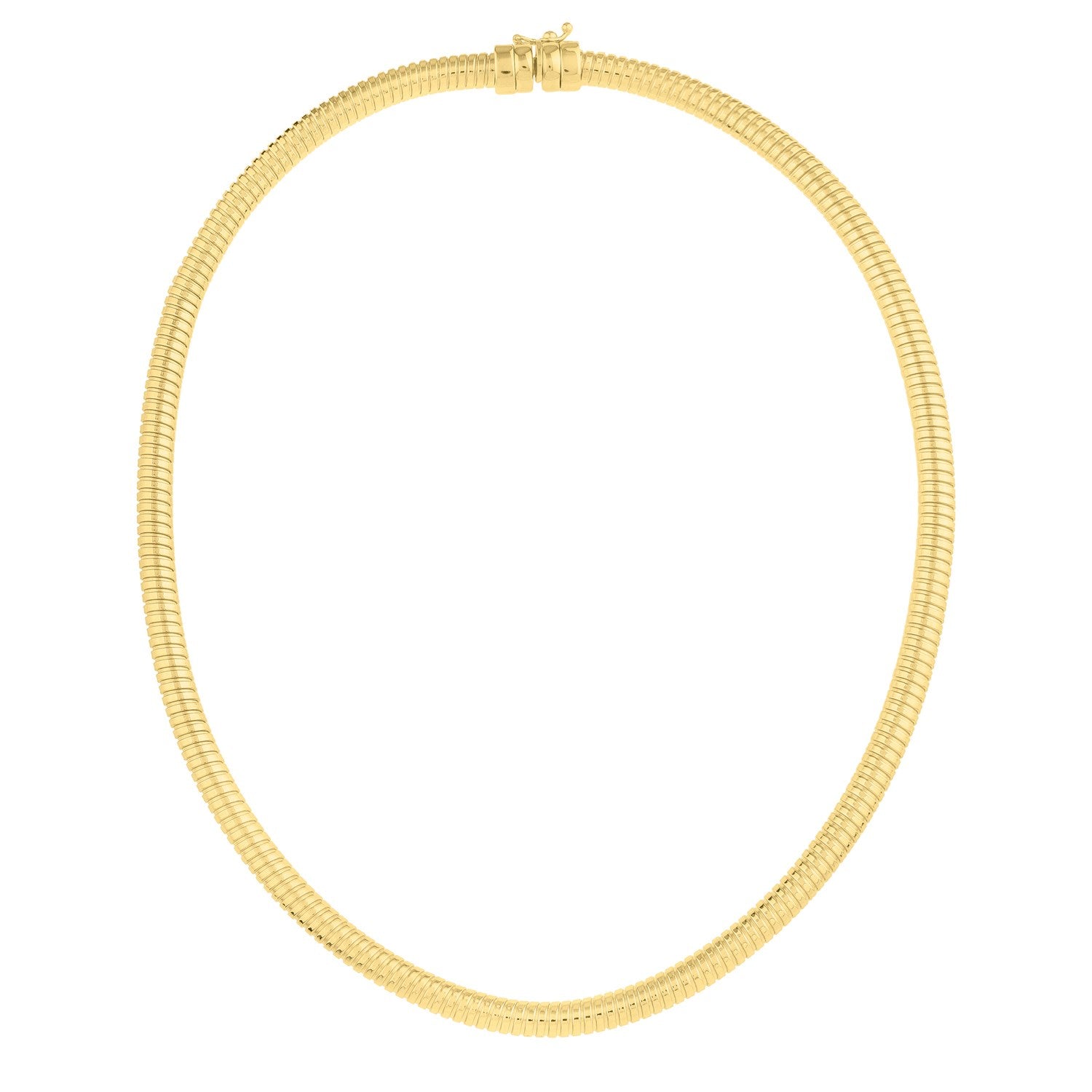 14k Yellow Gold Tubogas Necklace 5.00 mm on sale at MyriadMart