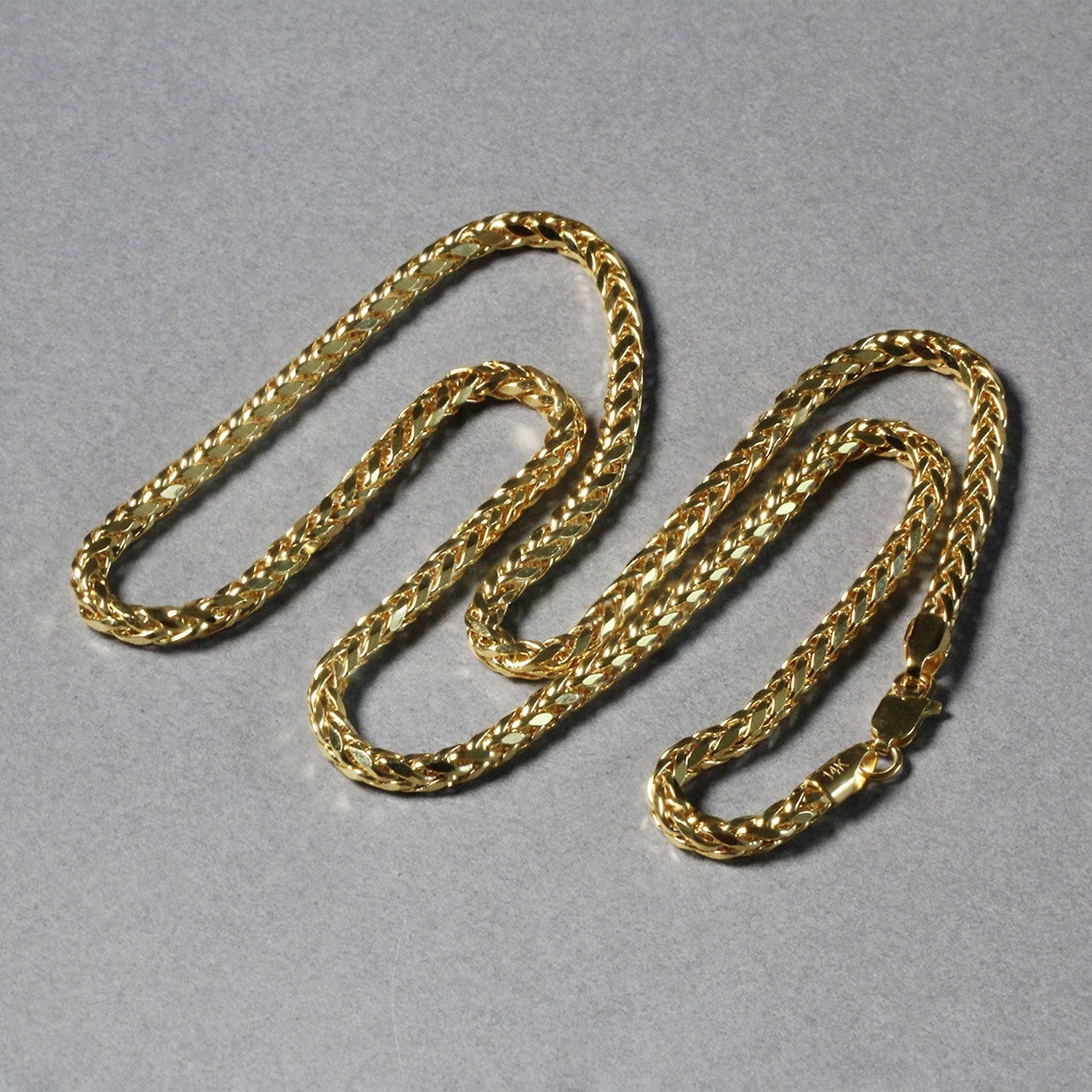 3.15mm 14k Yellow Gold Diamond Cut Round Franco Chain on sale at MyriadMart