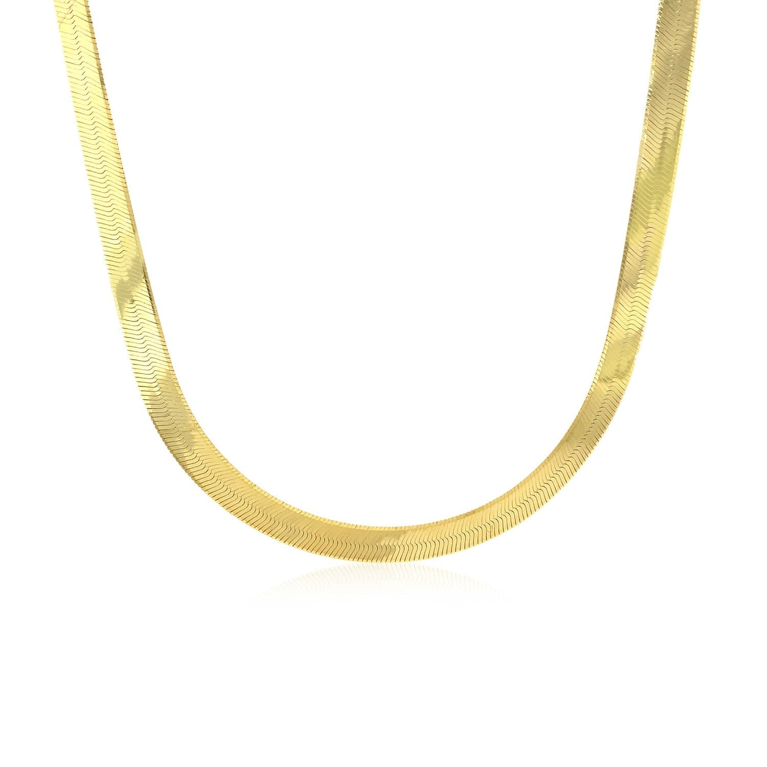 6.0mm 14k Yellow Gold Super Flex Herringbone Chain on sale at MyriadMart