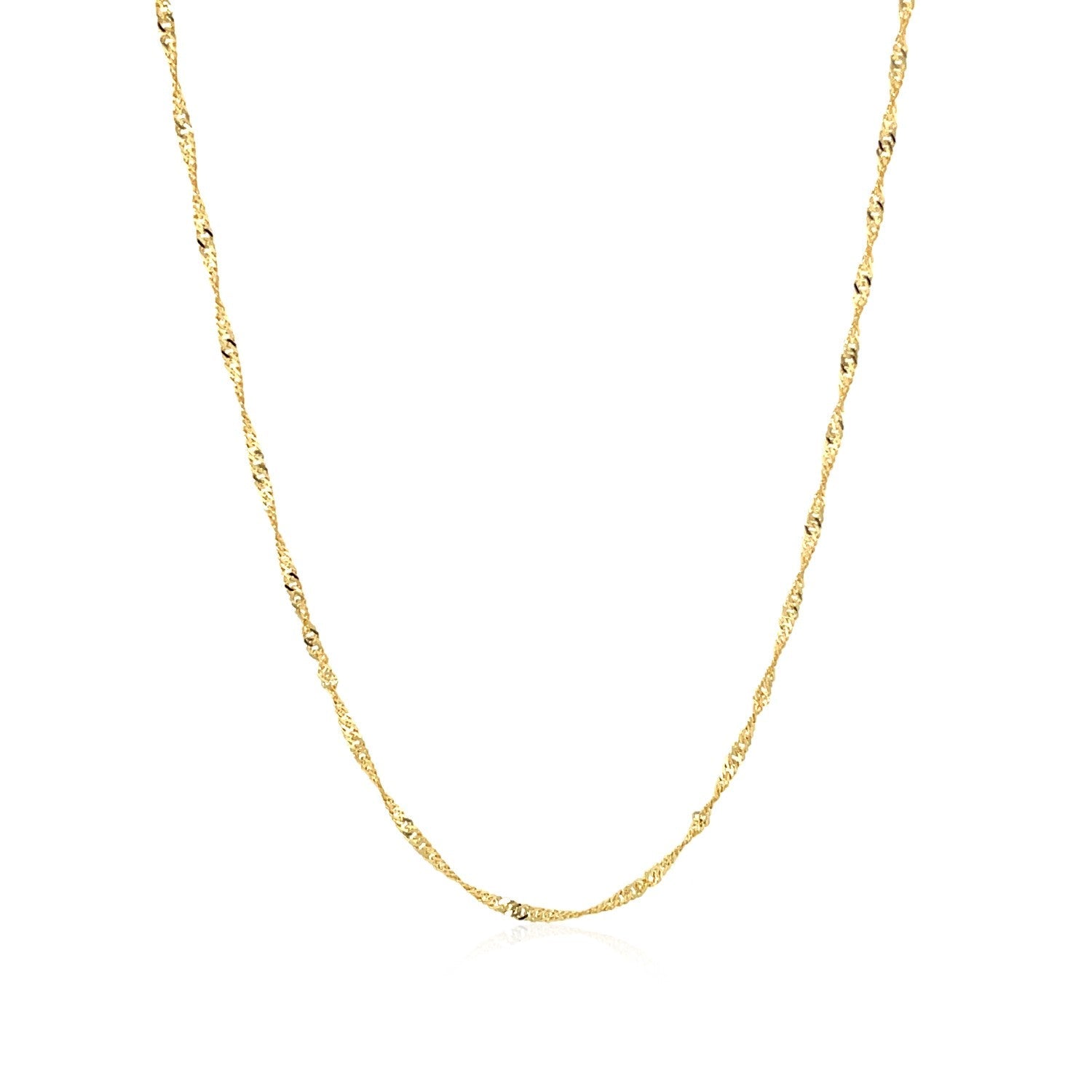 14k Yellow Gold Singapore Chain 1.5mm on sale at MyriadMart