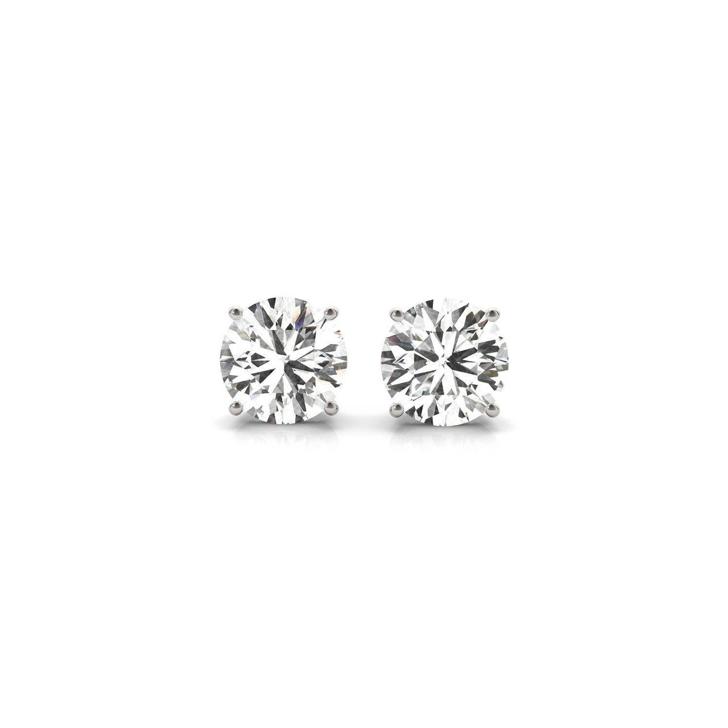 2 cttw Certified IGI Lab Grown Round Diamond Stud Earrings 14k White Gold G/VS2 on sale at MyriadMart