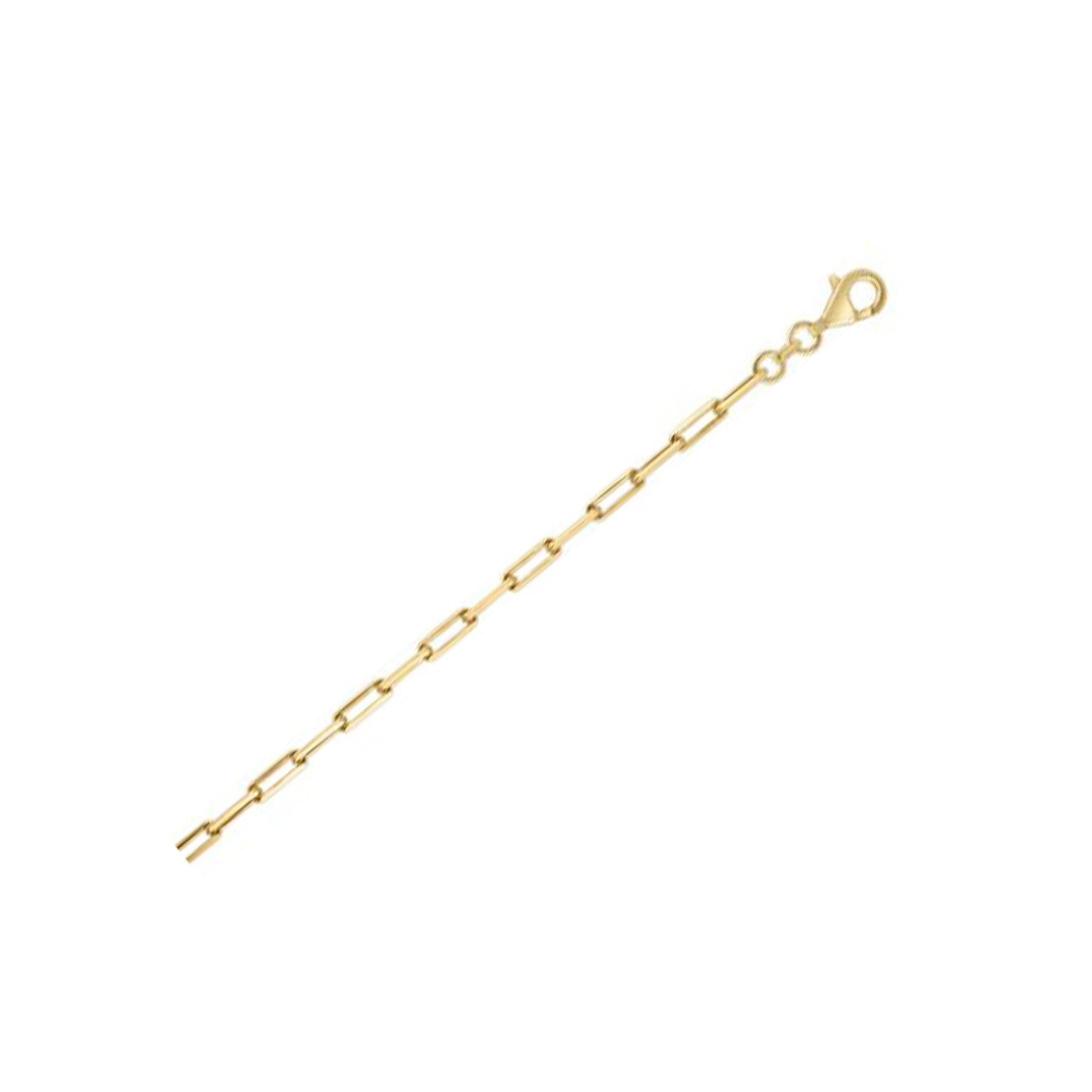 Sterling Silver Gold Plated Paperclip Chain 2.95 mm on sale at MyriadMart
