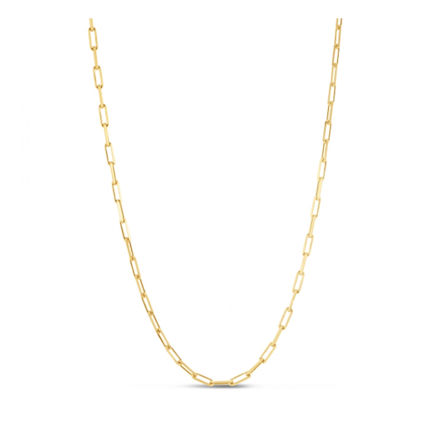 Sterling Silver Gold Plated Paperclip Chain 2.95 mm on sale at MyriadMart