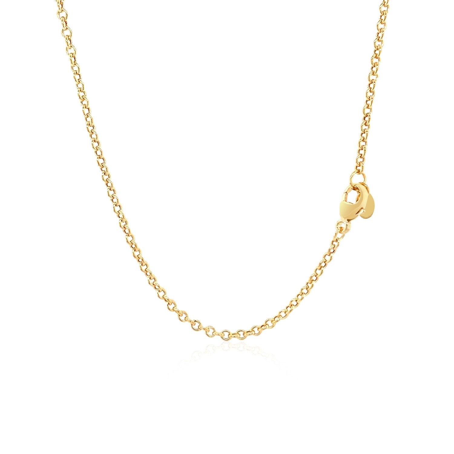 14k Yellow Gold Chain Necklace with Polished Knot on sale at MyriadMart