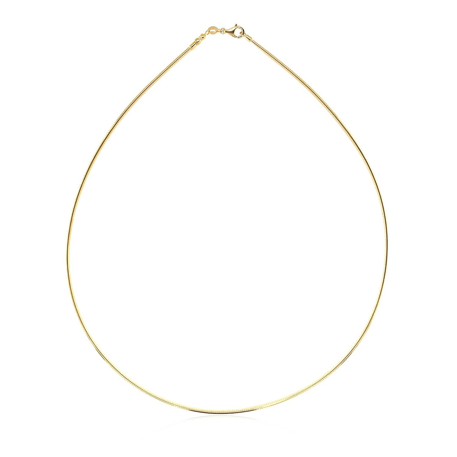 14k Yellow Gold Necklace in a Round Omega Chain Style on sale at MyriadMart