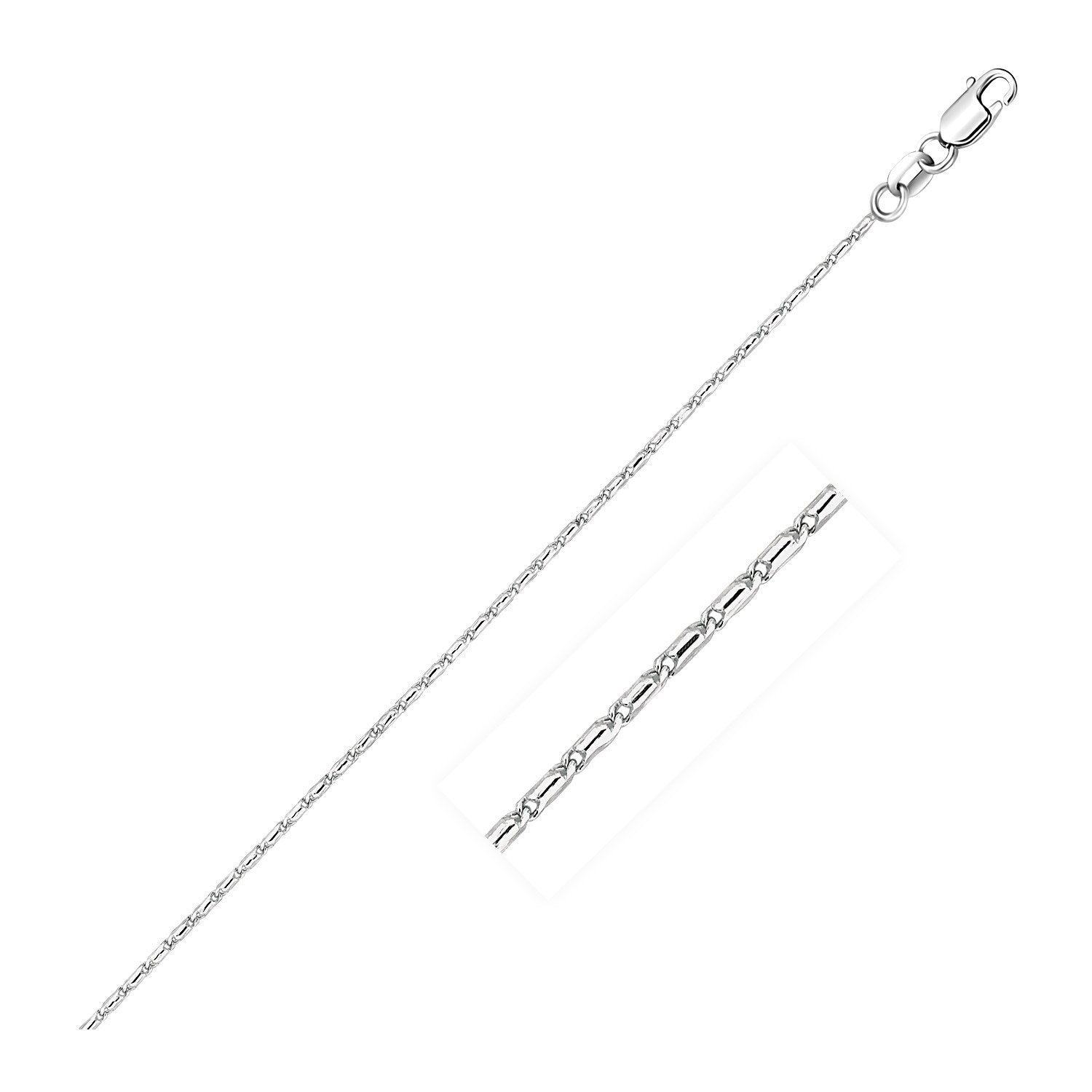 14k White Gold Lumina Pendant Chain 0.9mm on sale at MyriadMart