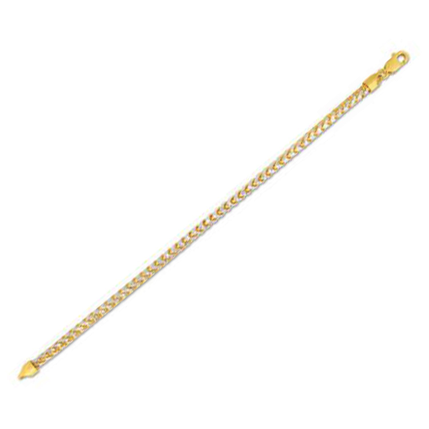 14k Yellow Gold Round Pave Franco Chain 4.00 mm on sale at MyriadMart