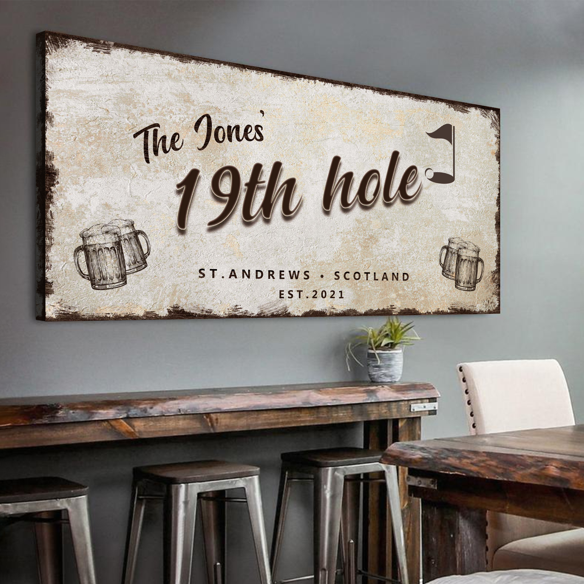 19th Hole Golf Personalized Sign on sale at MyriadMart