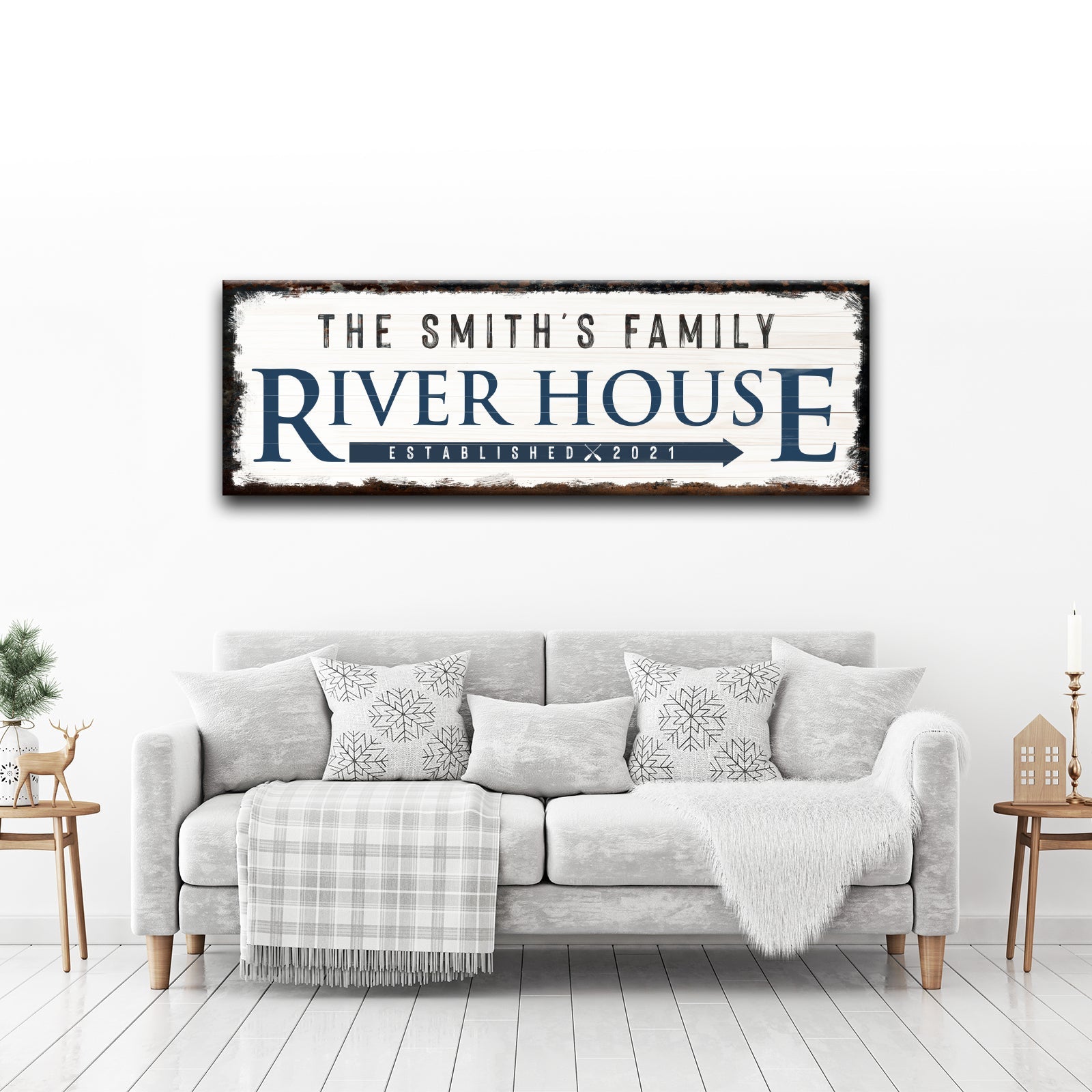 Family River House Arrow Sign on sale at MyriadMart