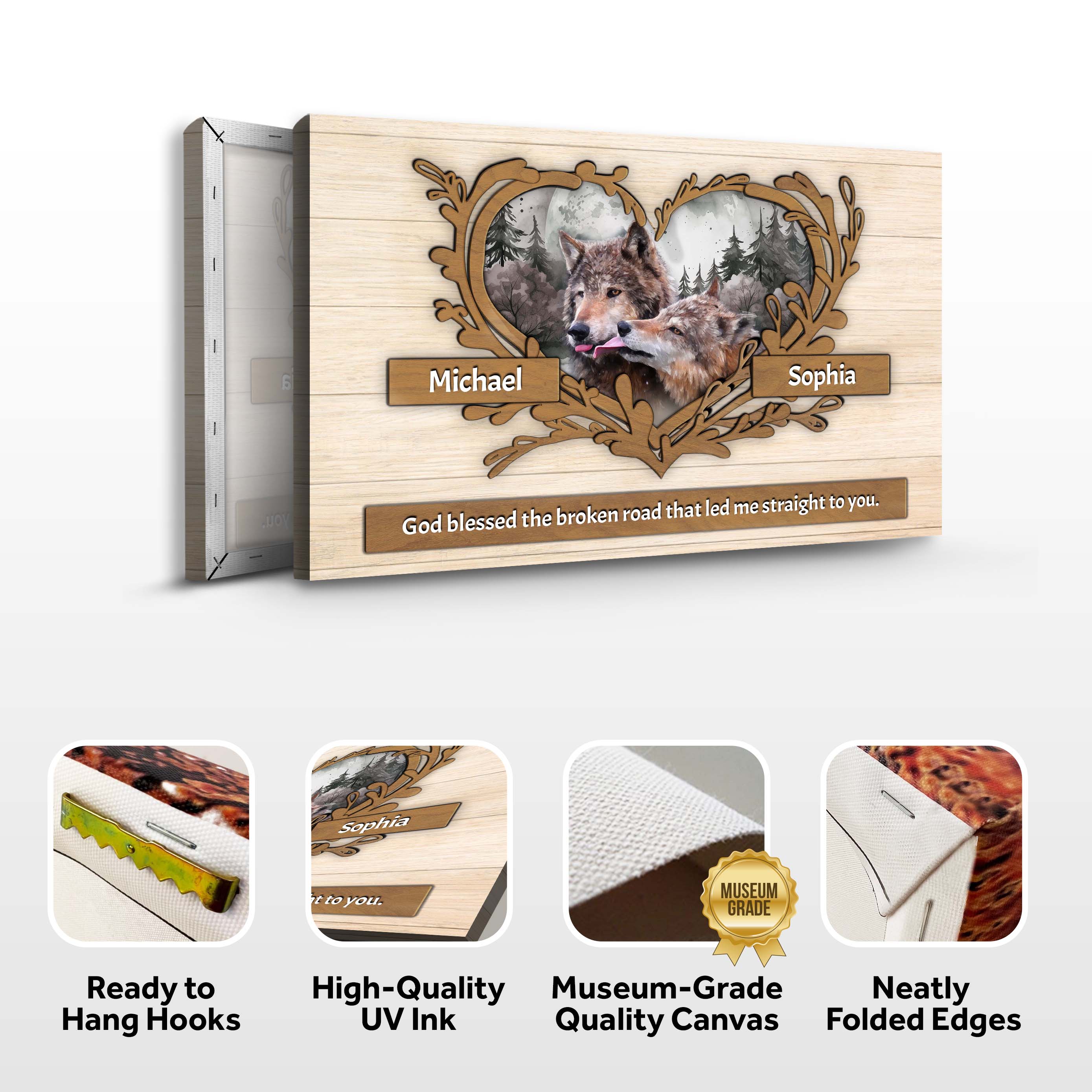 Couple Wolves Sign II on sale at MyriadMart