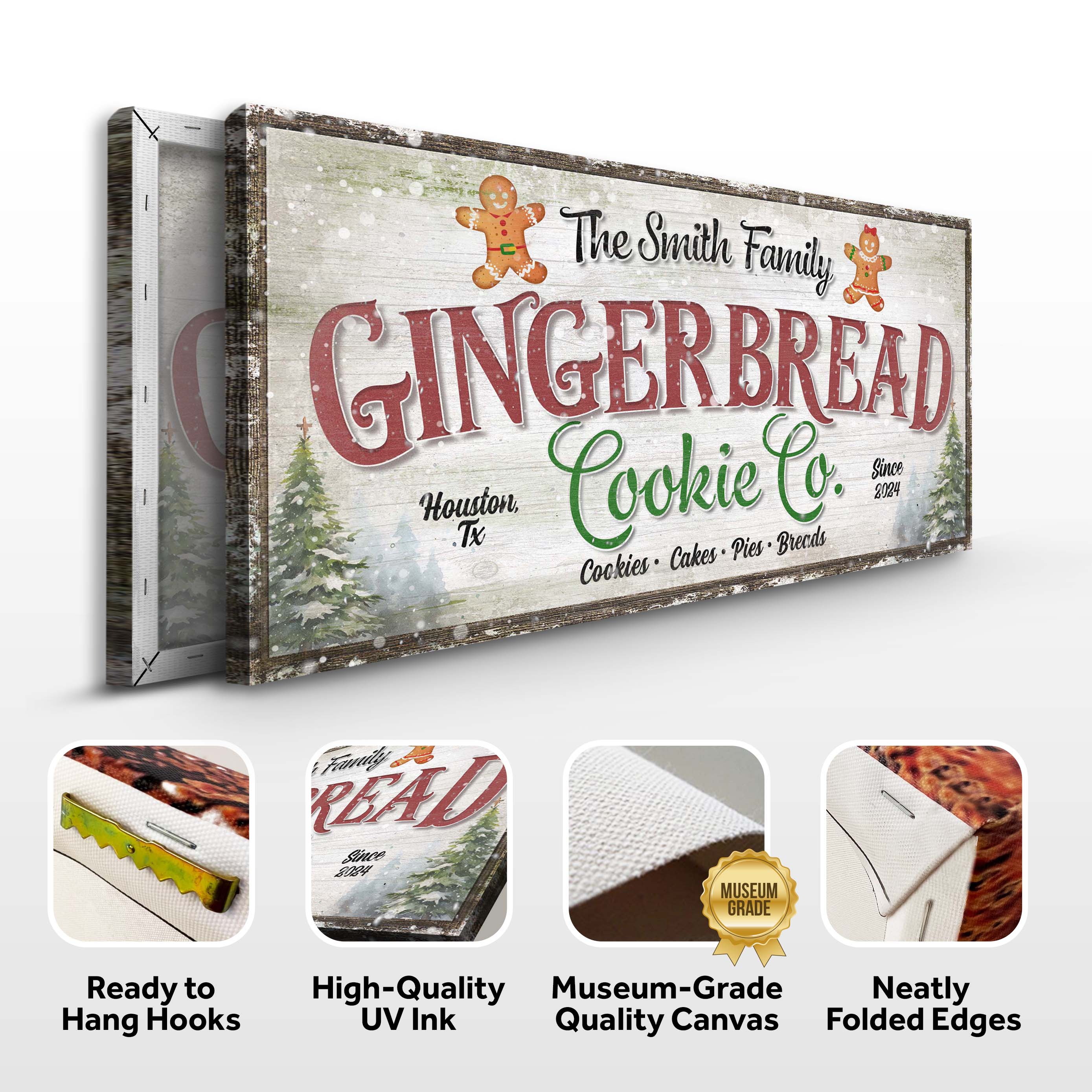 Family Gingerbread Bakery Christmas Sign III on sale at MyriadMart