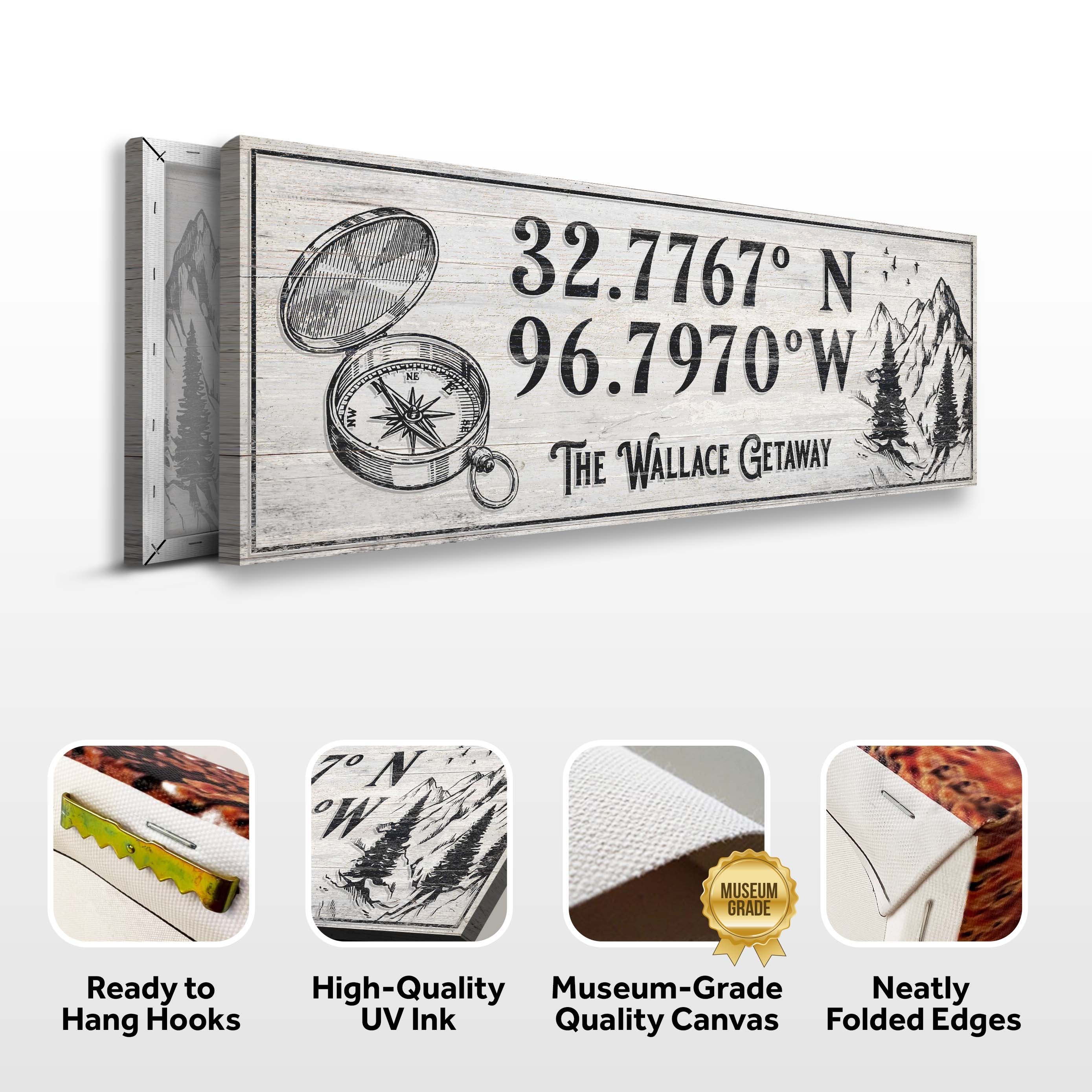 House Retreat Coordinates Sign II on sale at MyriadMart