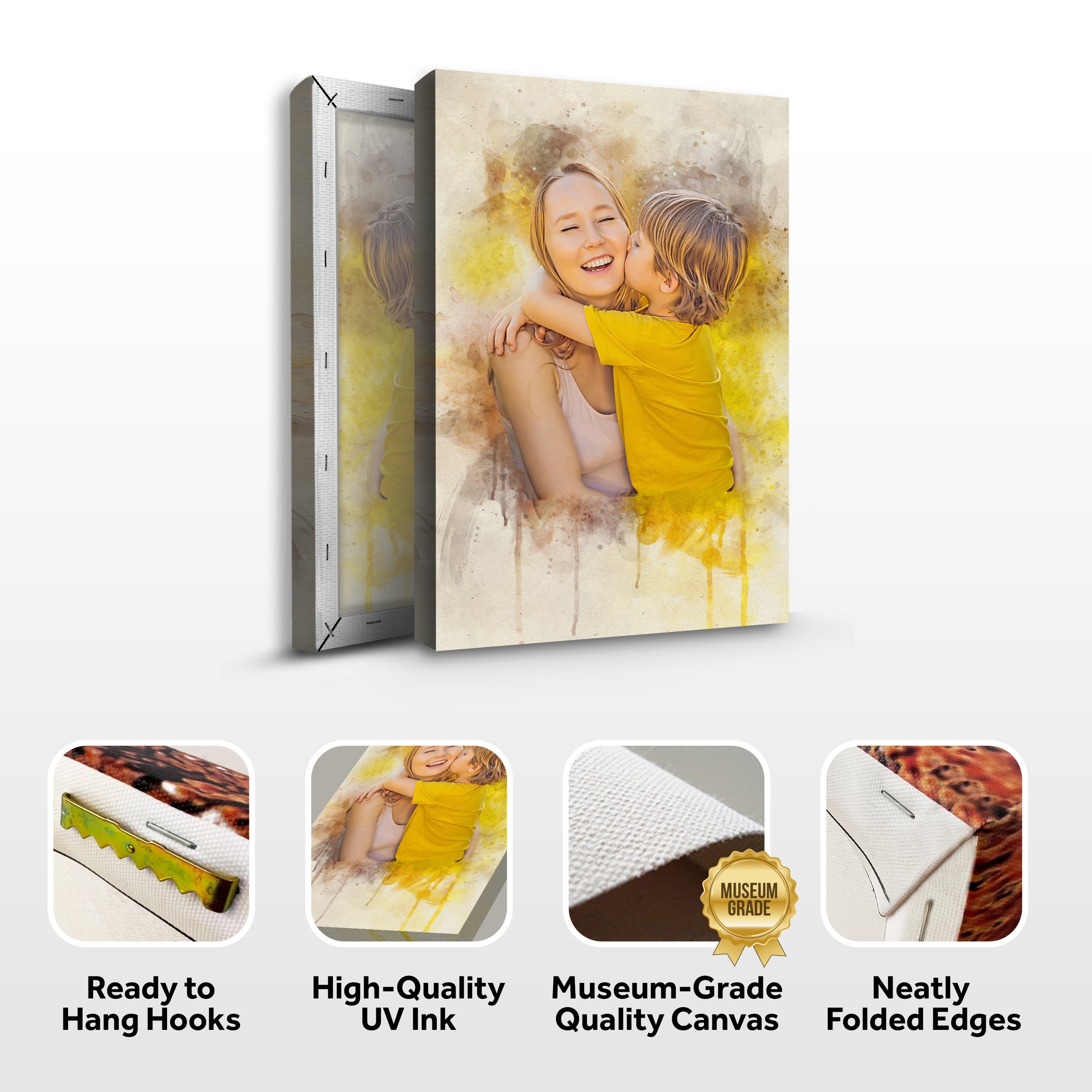 Mother's Day Watercolor Sign Mother and Child on sale at MyriadMart