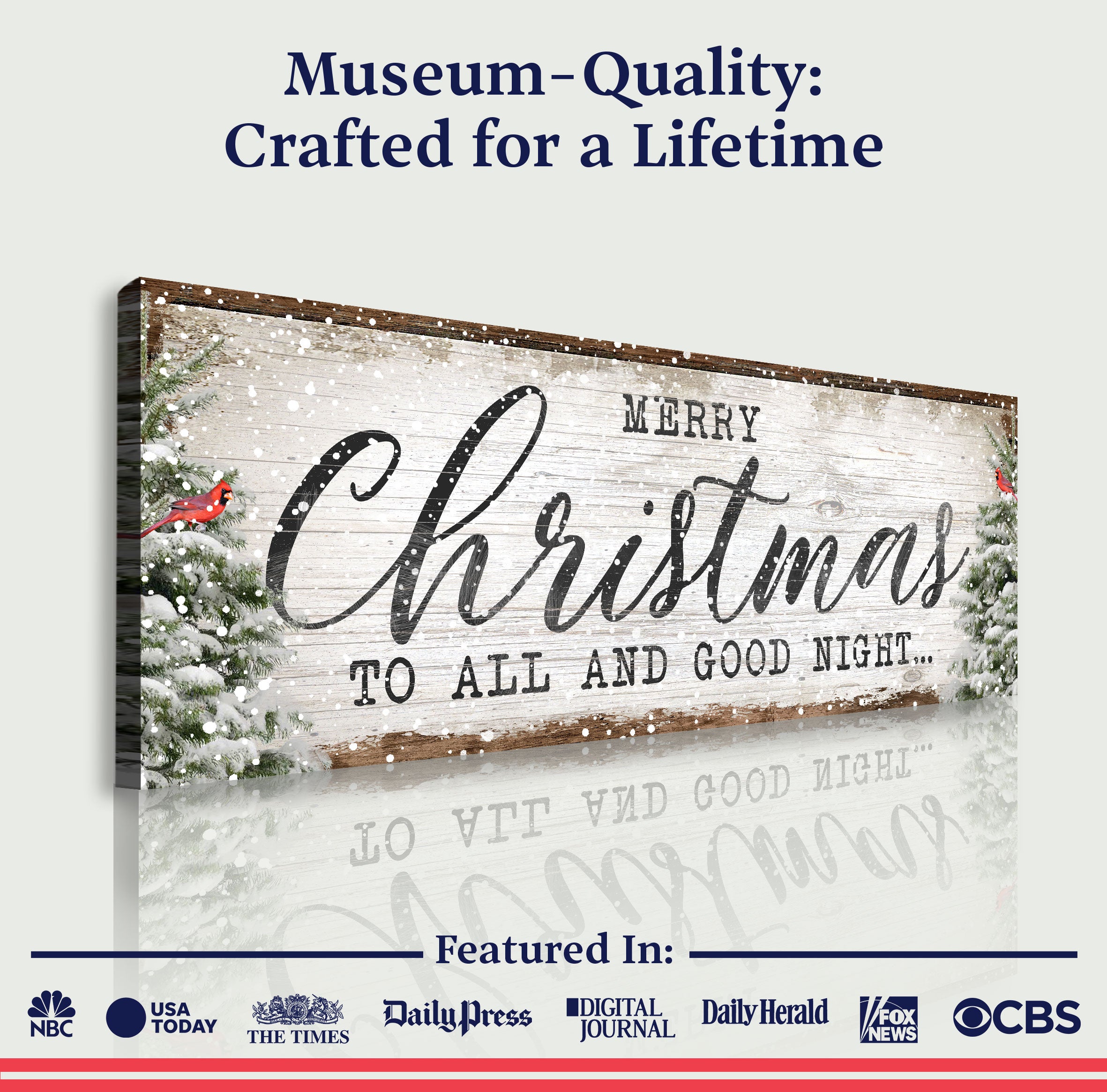 Merry Christmas To All And Goodnight Sign on sale at MyriadMart