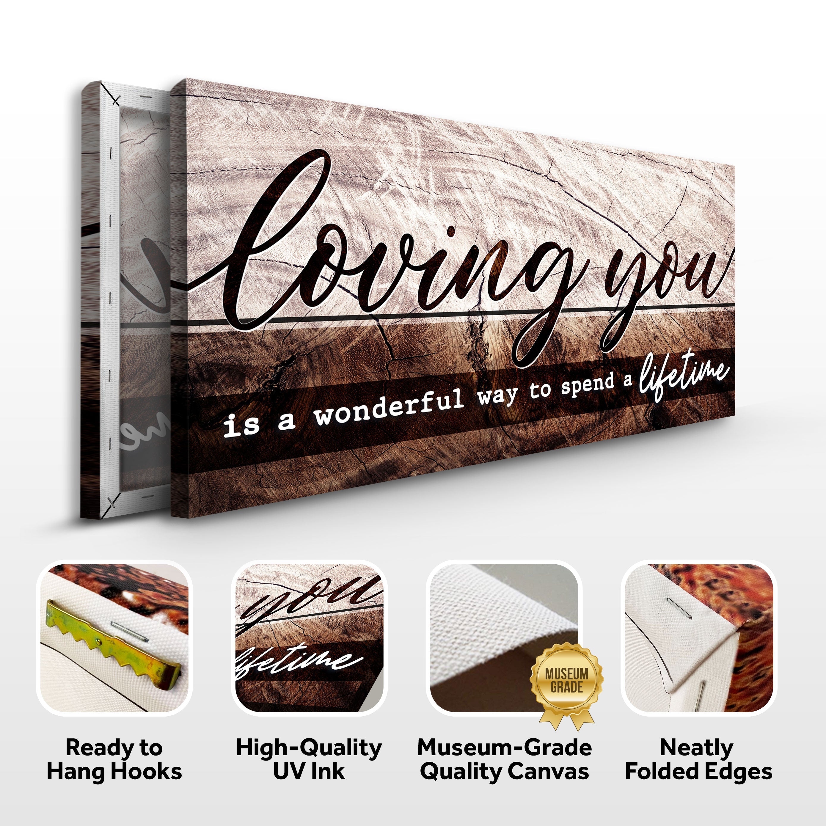 Loving You Is A Wonderful Way To Spend A Lifetime Sign II on sale at MyriadMart