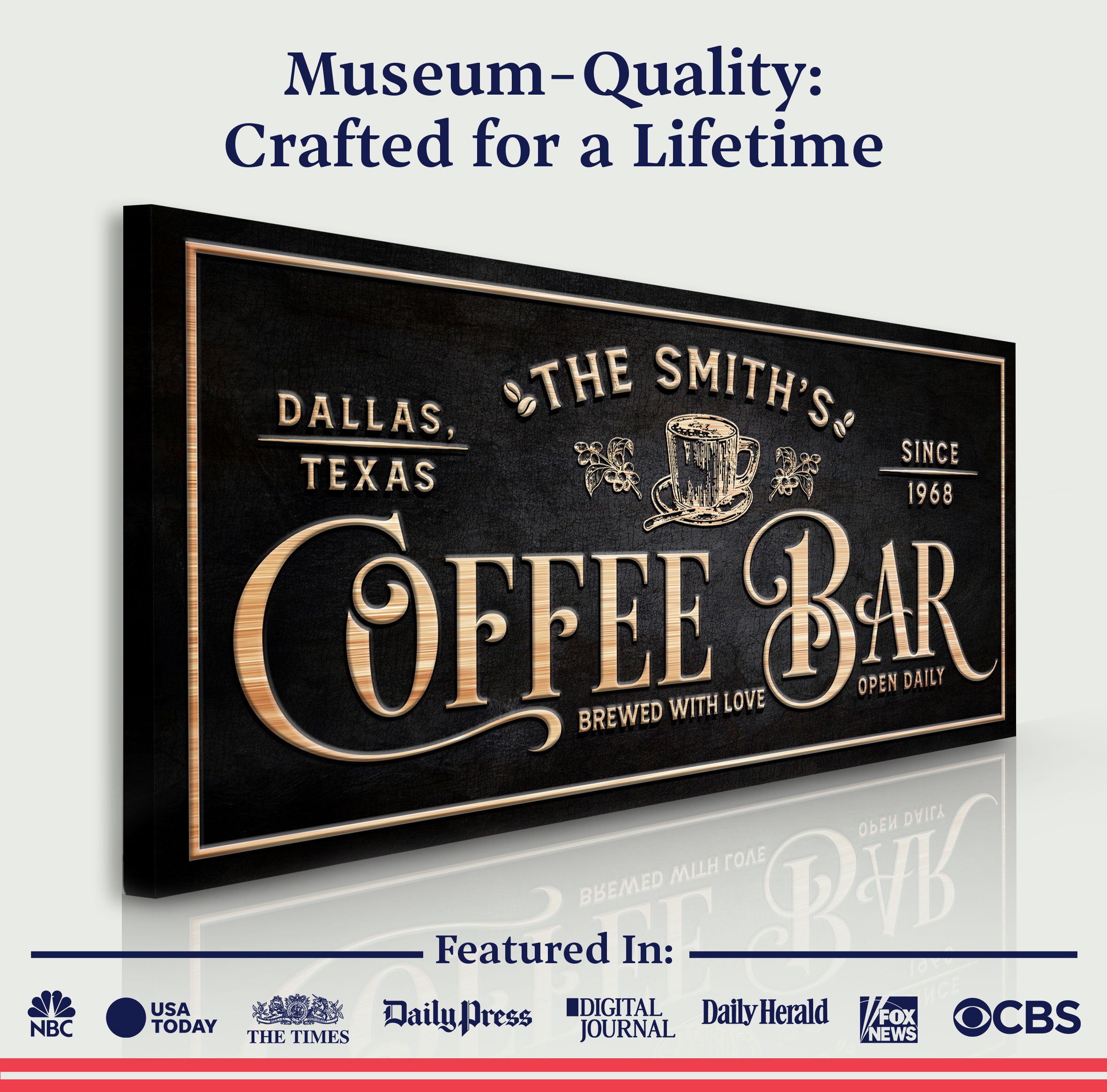Personalized Coffee Bar Sign II on sale at MyriadMart