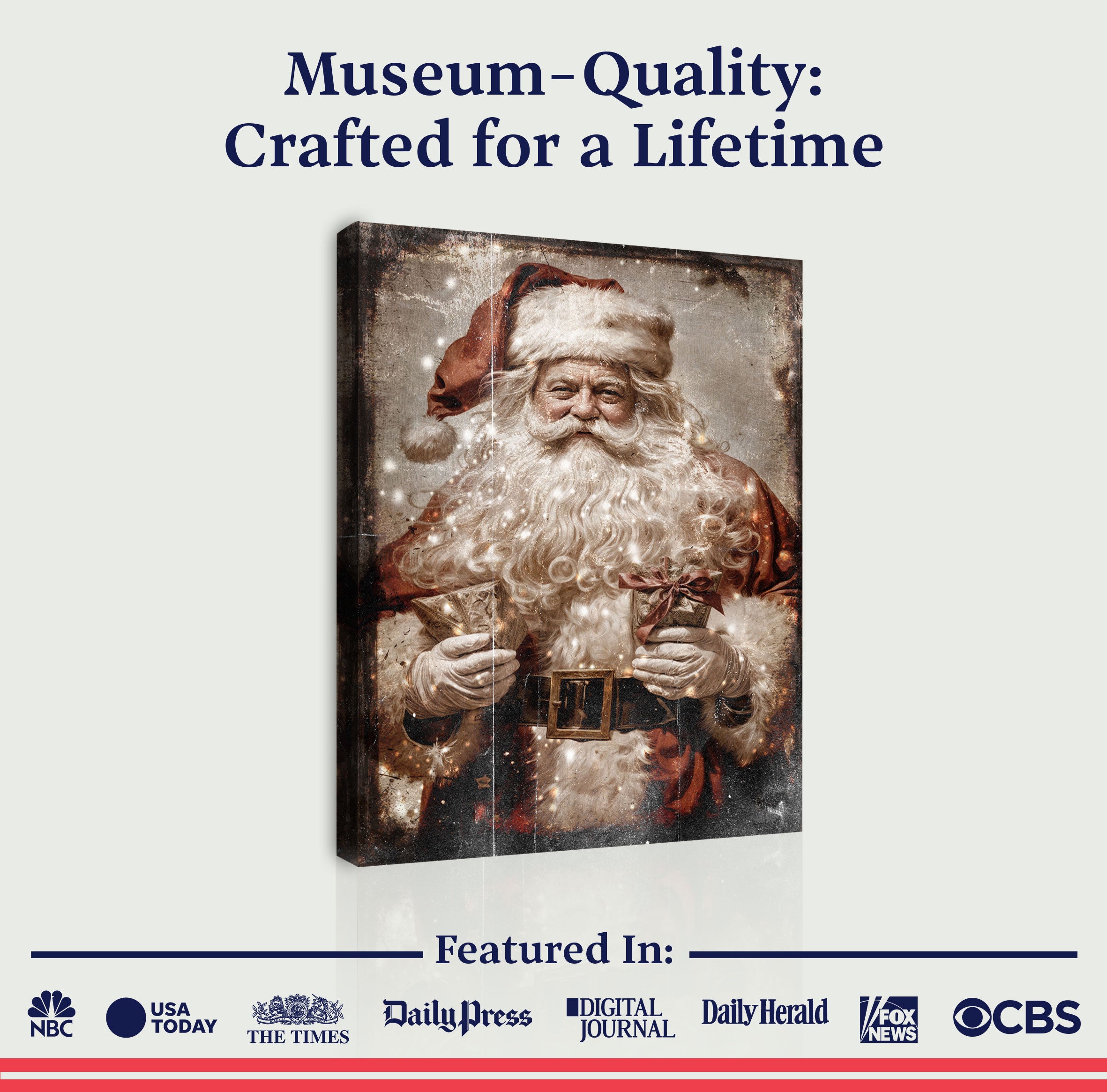 Vintage Christmas Santa Claus Wall Art IV on sale at MyriadMart