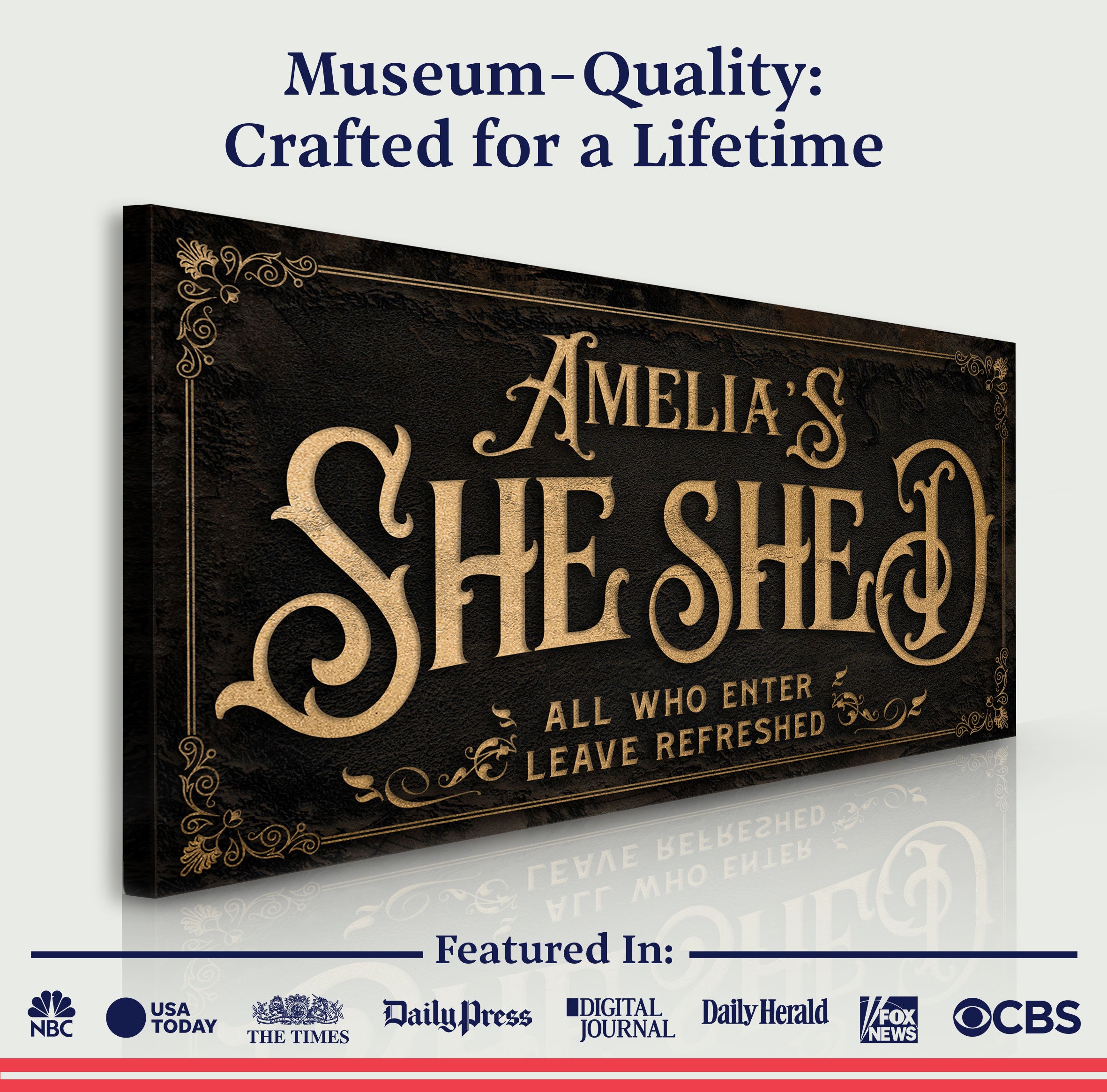 Personalized She Shed Sign II on sale at MyriadMart