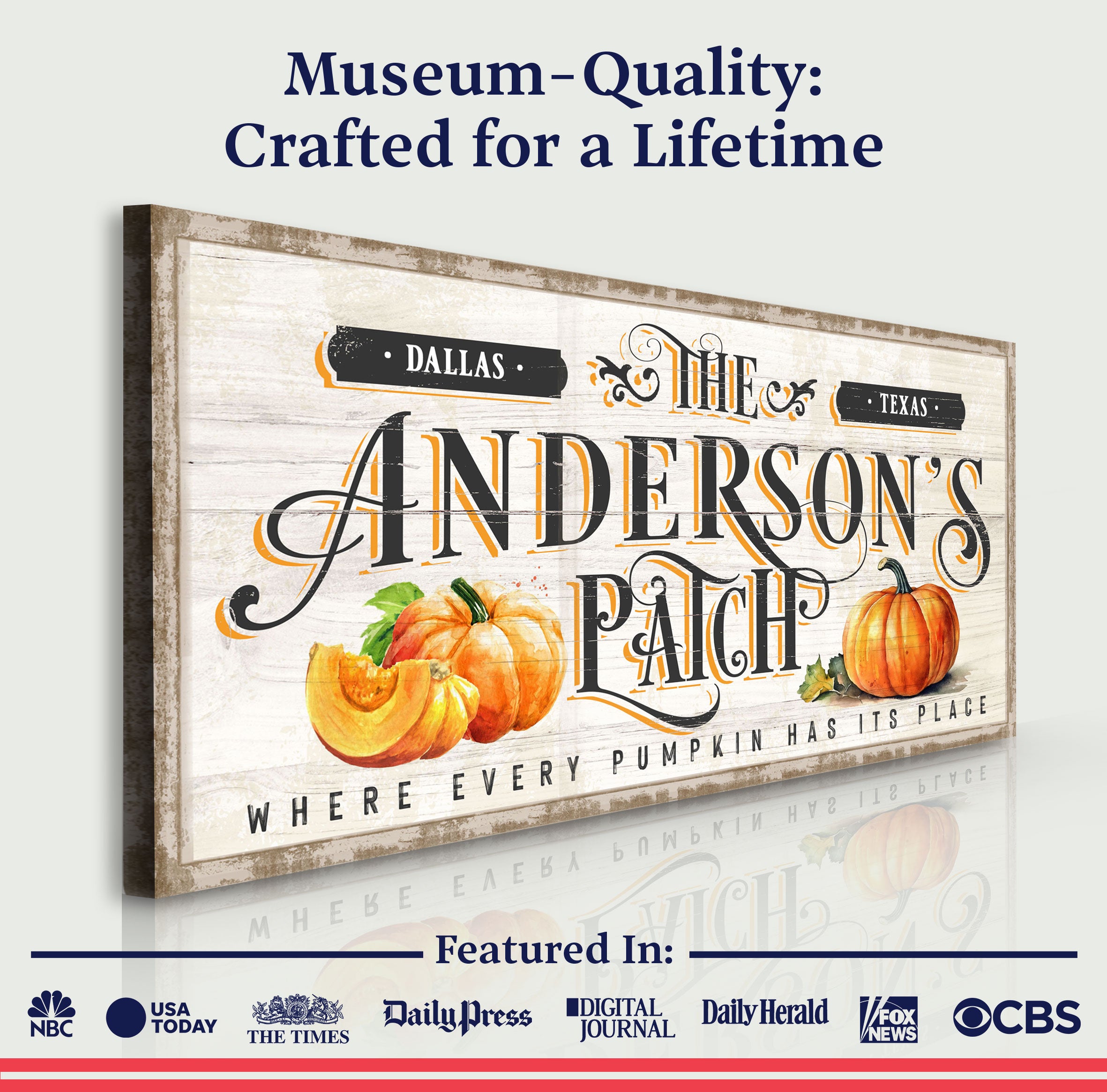 Personalized Pumpkin Patch Sign IV on sale at MyriadMart