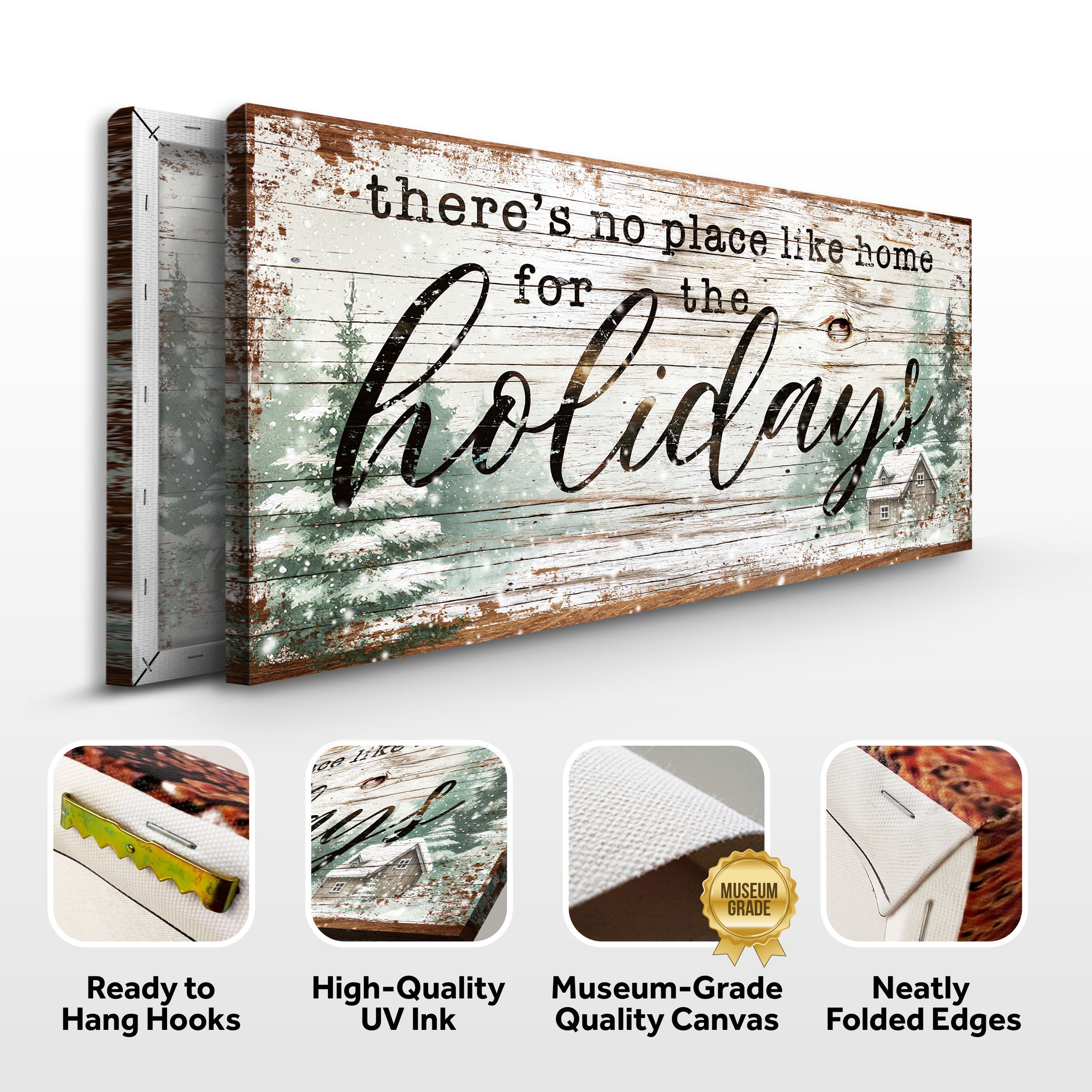 There's No Place Like Home For The Holidays Christmas Sign III on sale at MyriadMart