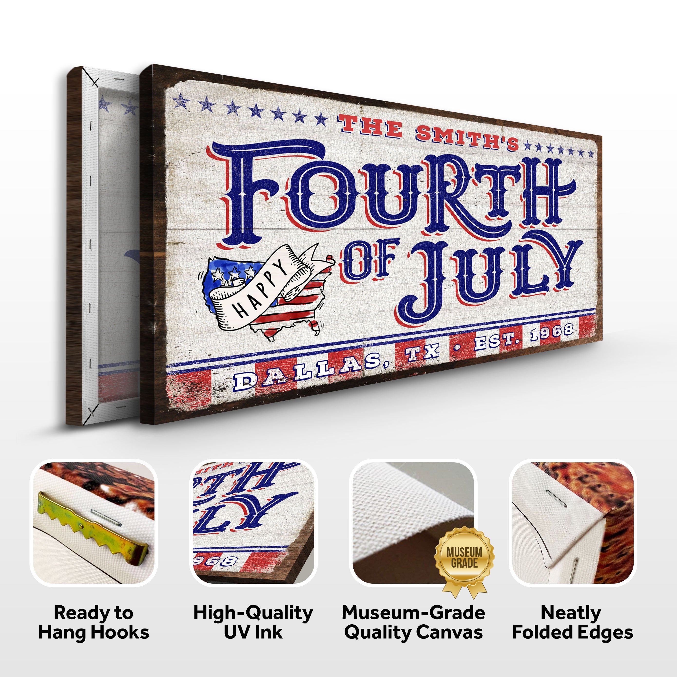 4th of July Personalized Welcome Sign on sale at MyriadMart