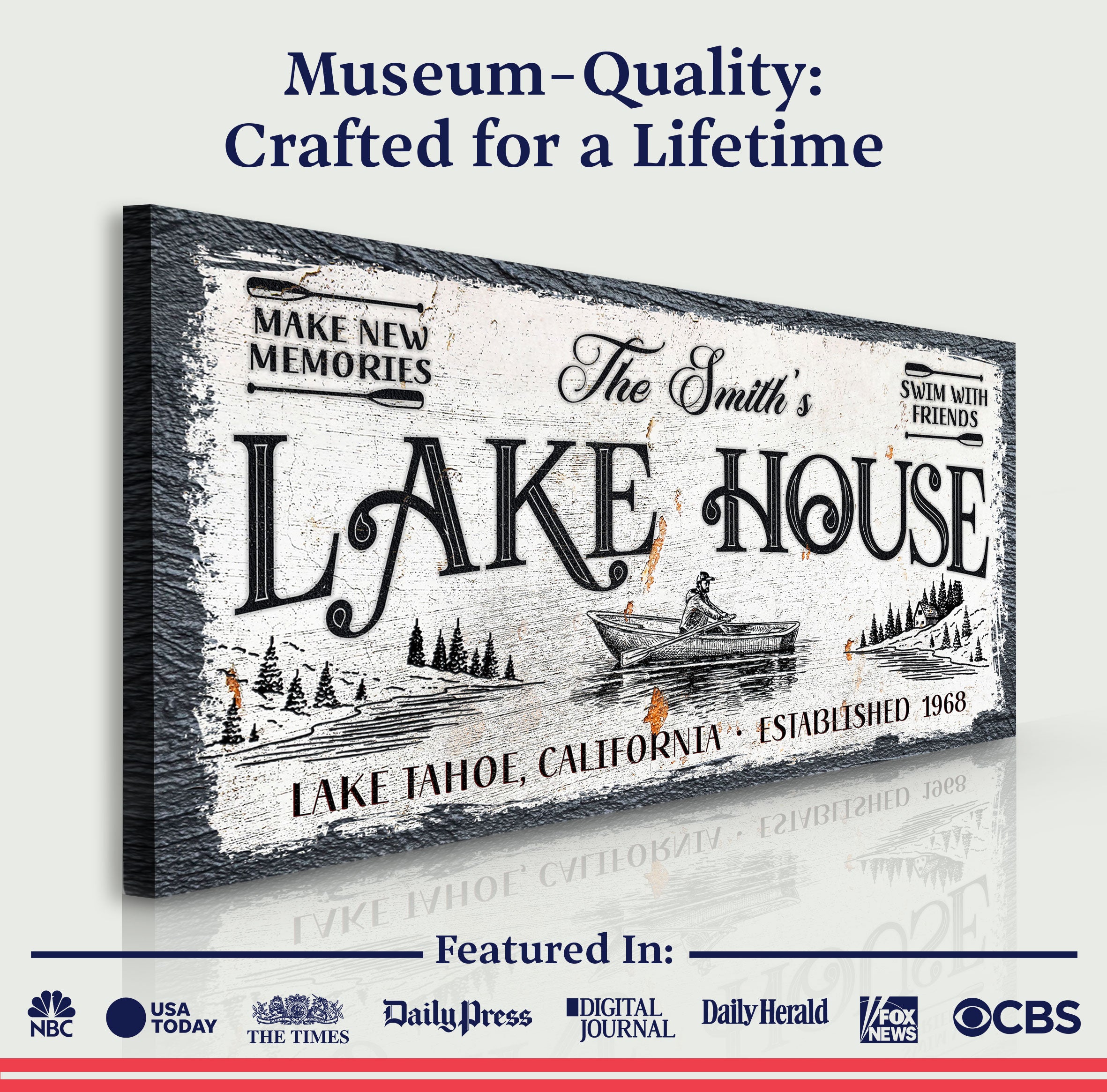 Lake House Sign IX on sale at MyriadMart