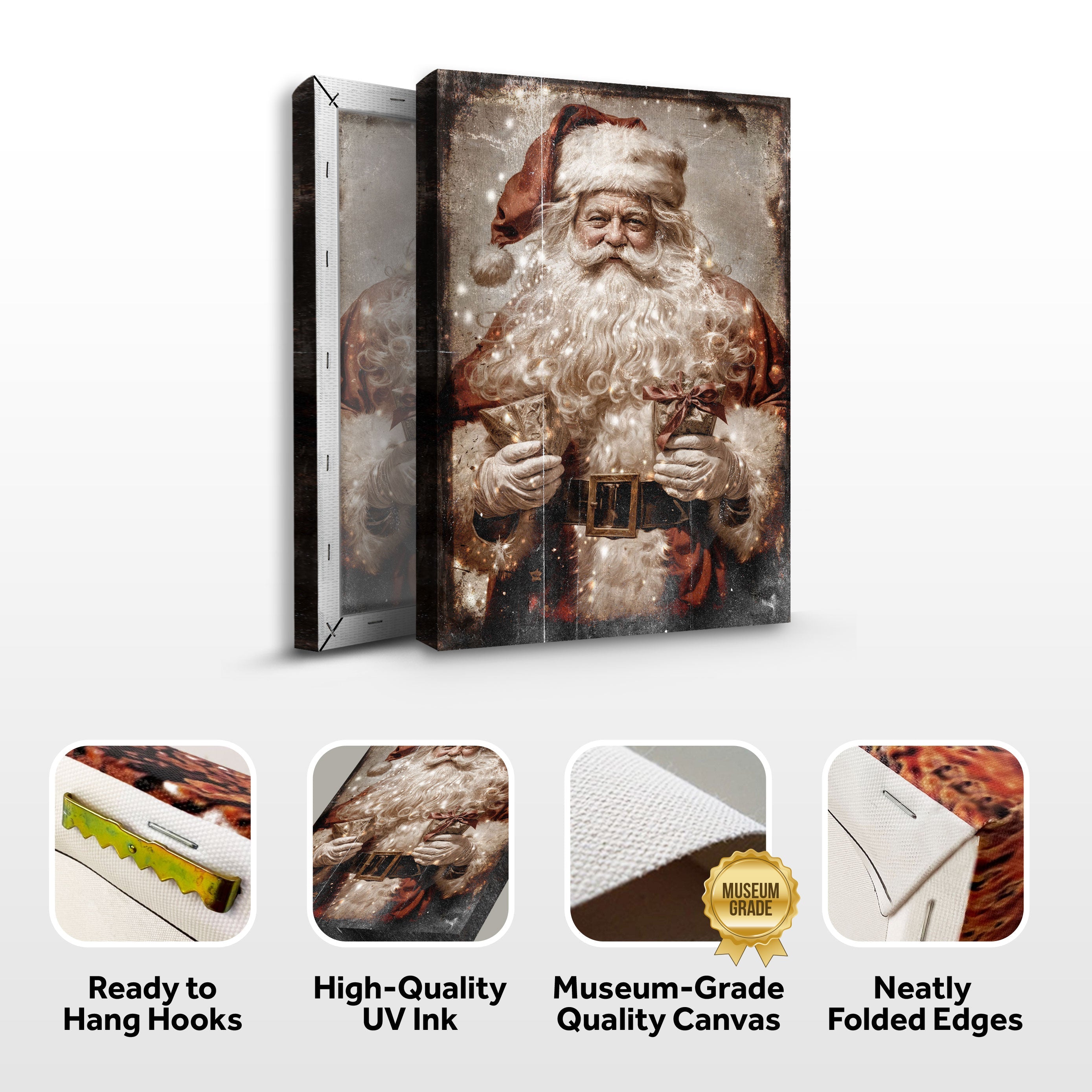 Vintage Christmas Santa Claus Wall Art IV on sale at MyriadMart