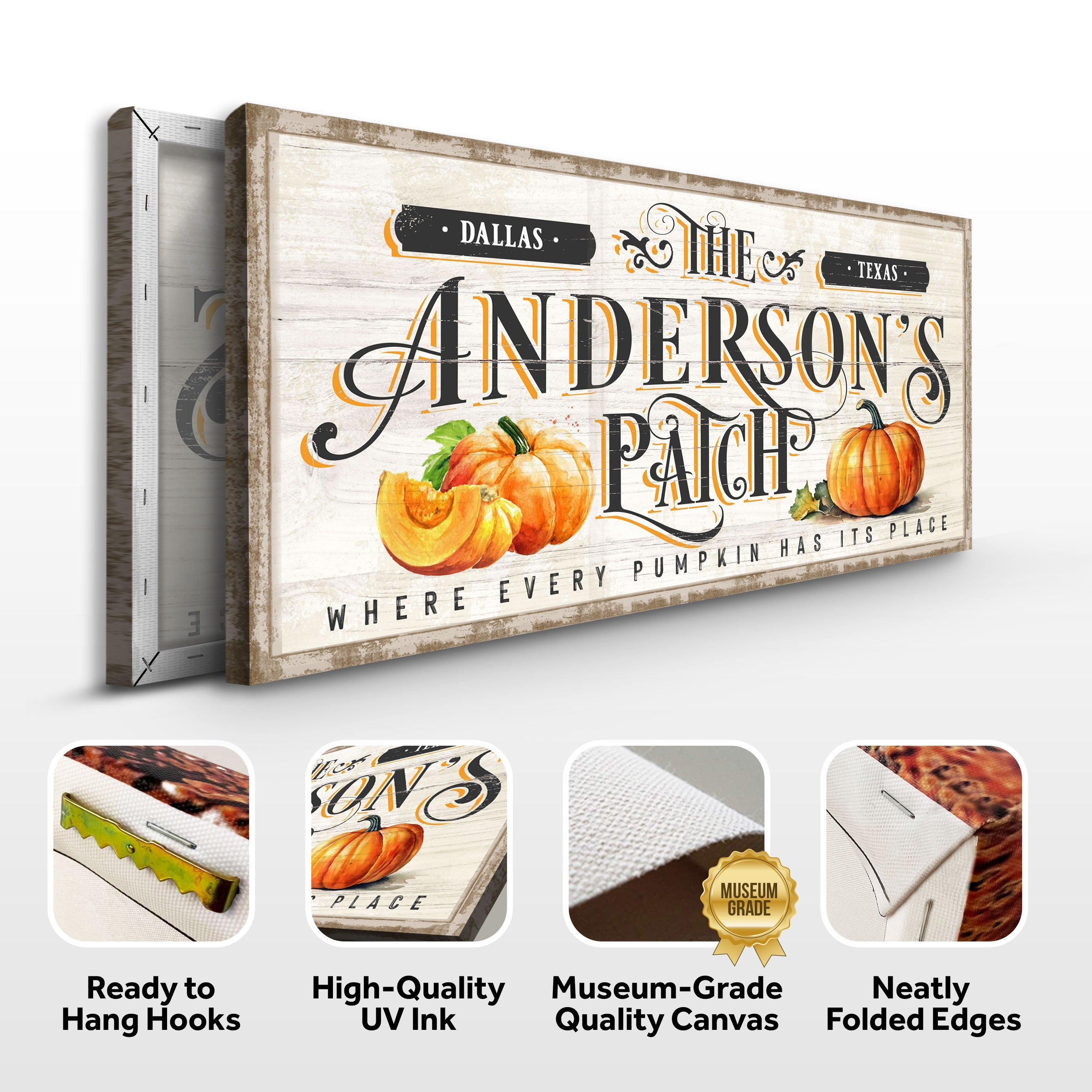 Personalized Pumpkin Patch Sign IV on sale at MyriadMart