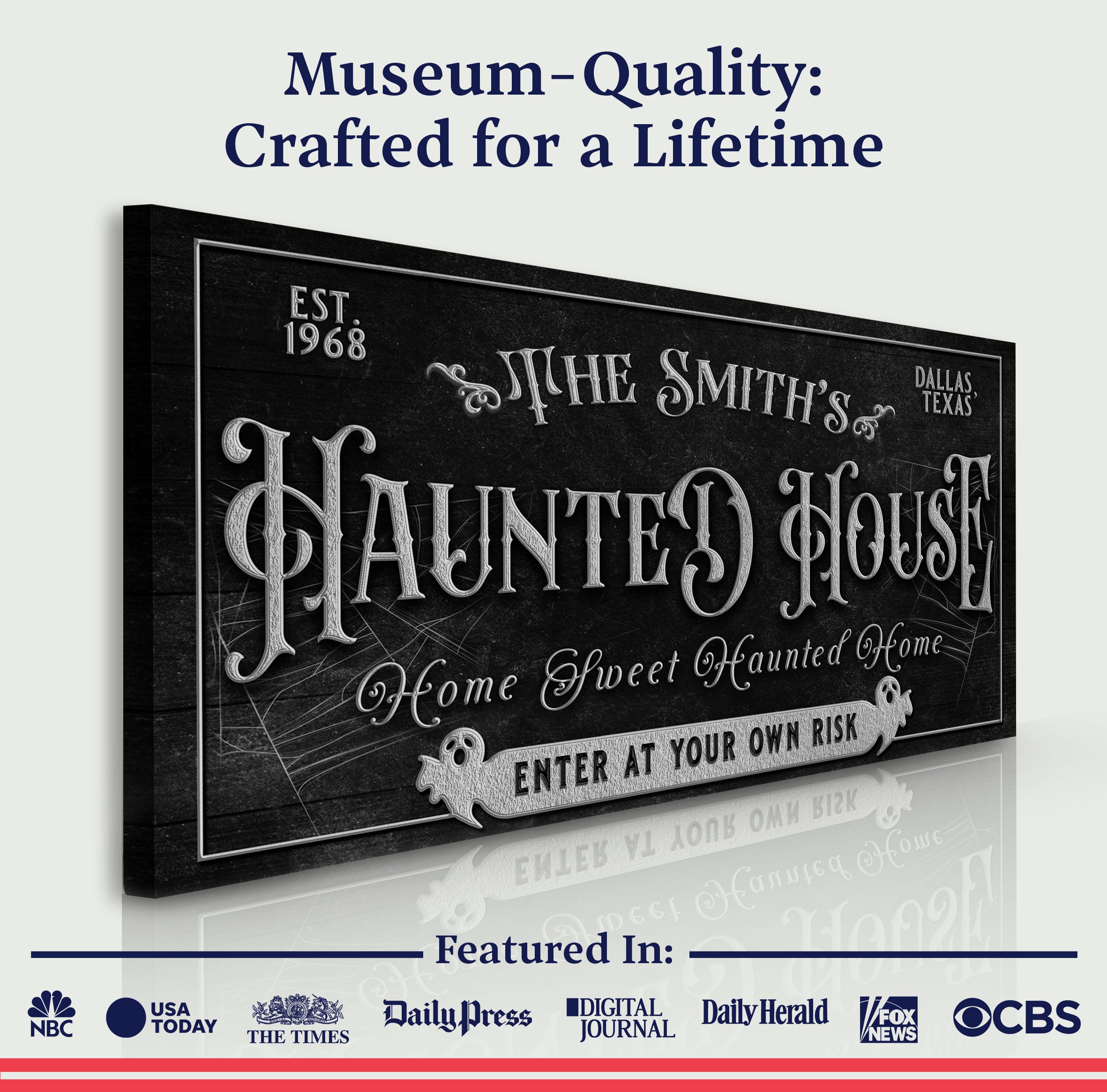 Personalized Haunted House Sign II on sale at MyriadMart