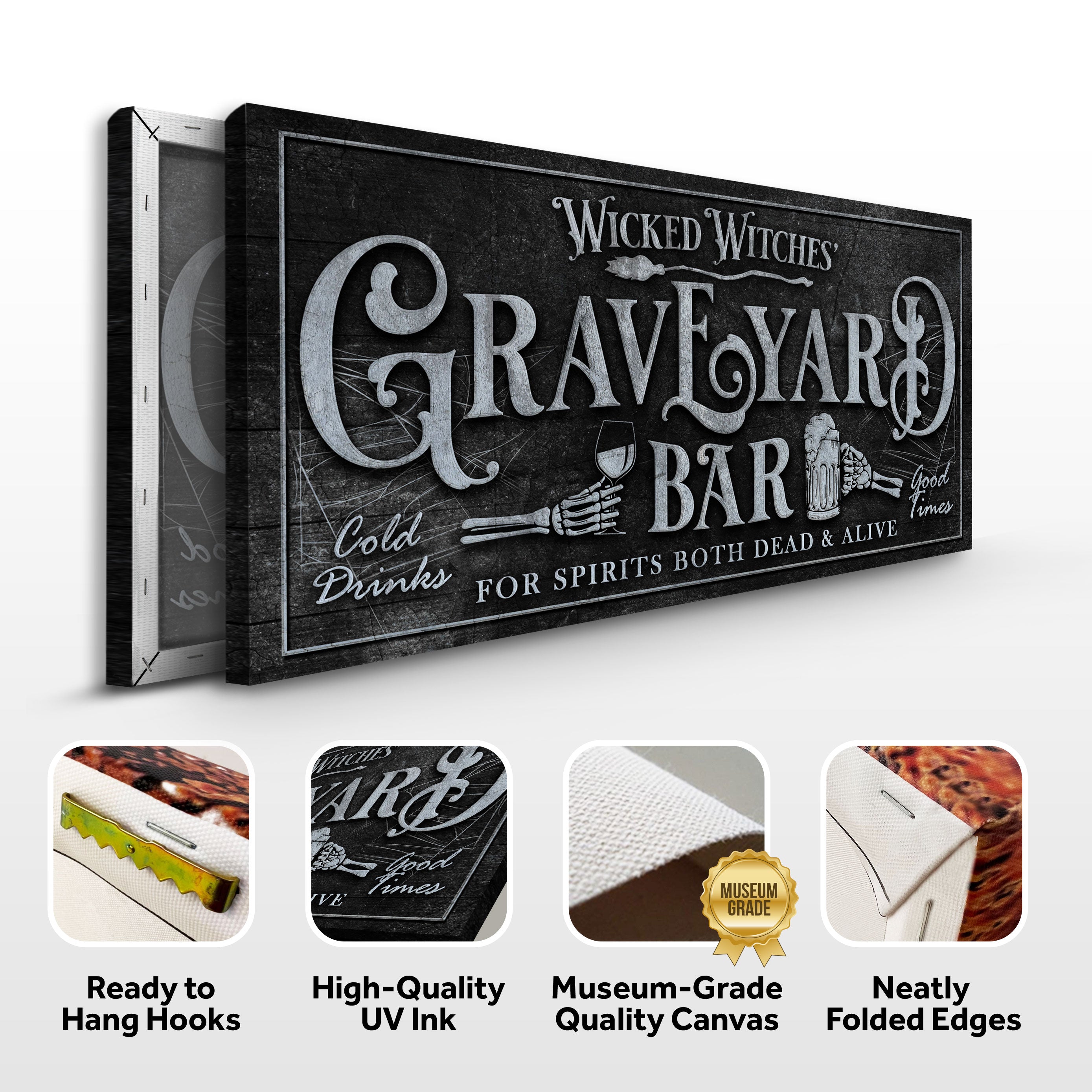Wicked Witches' Graveyard Bar Halloween Sign II on sale at MyriadMart