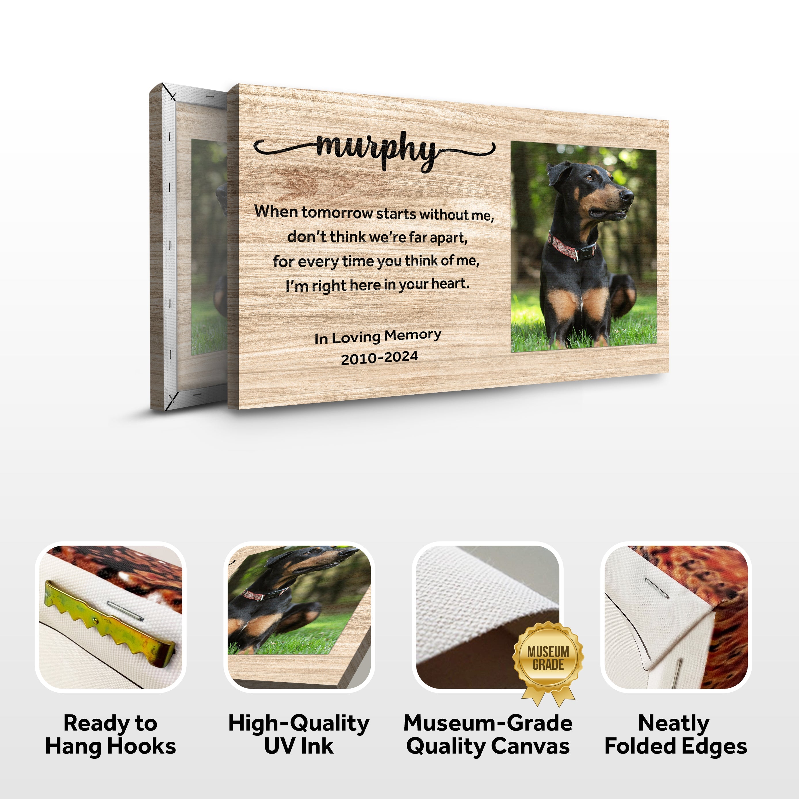 Pet Memorial Sign When Tomorrow Starts Without Me II on sale at MyriadMart