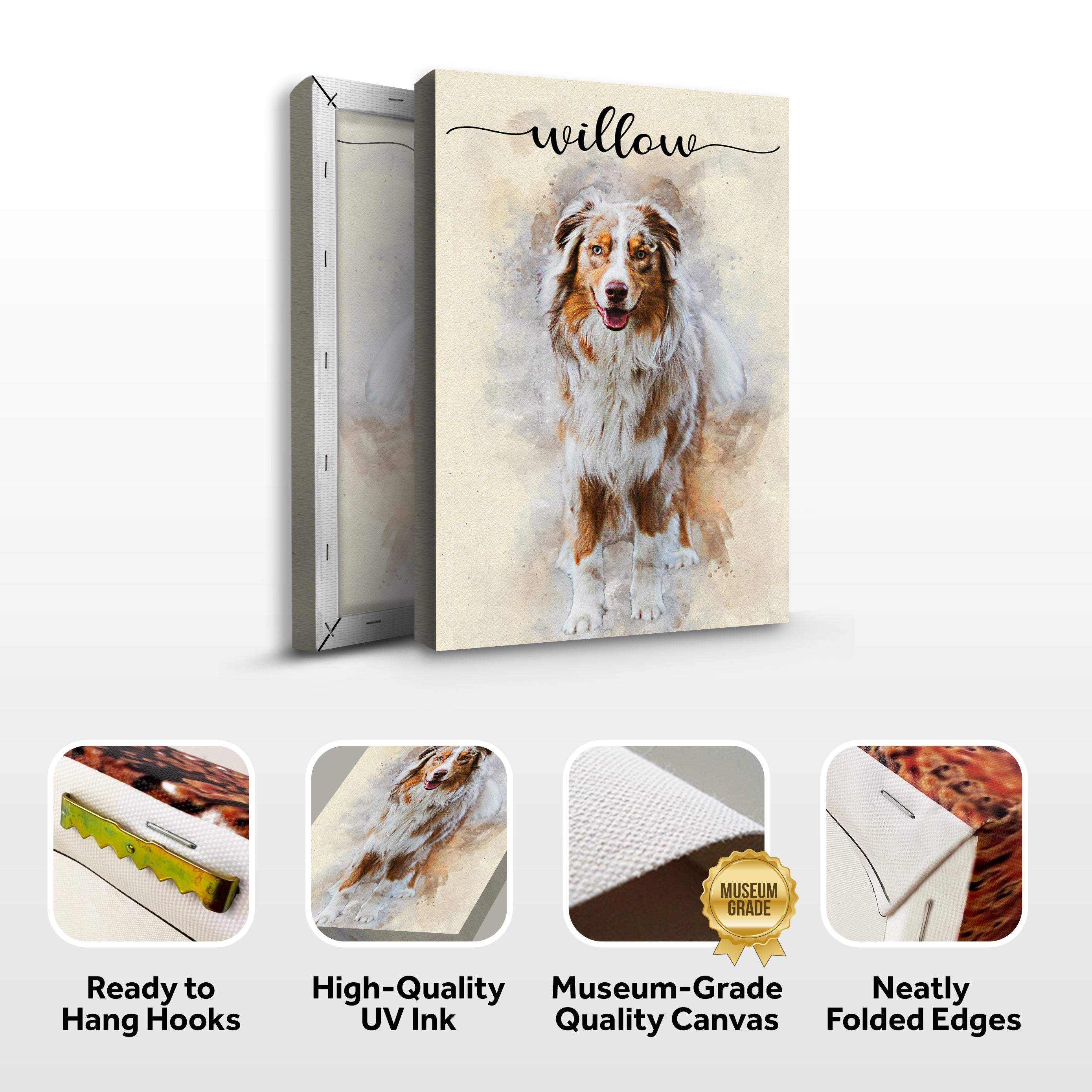 Pet Memorial Watercolor Portrait Sign II on sale at MyriadMart