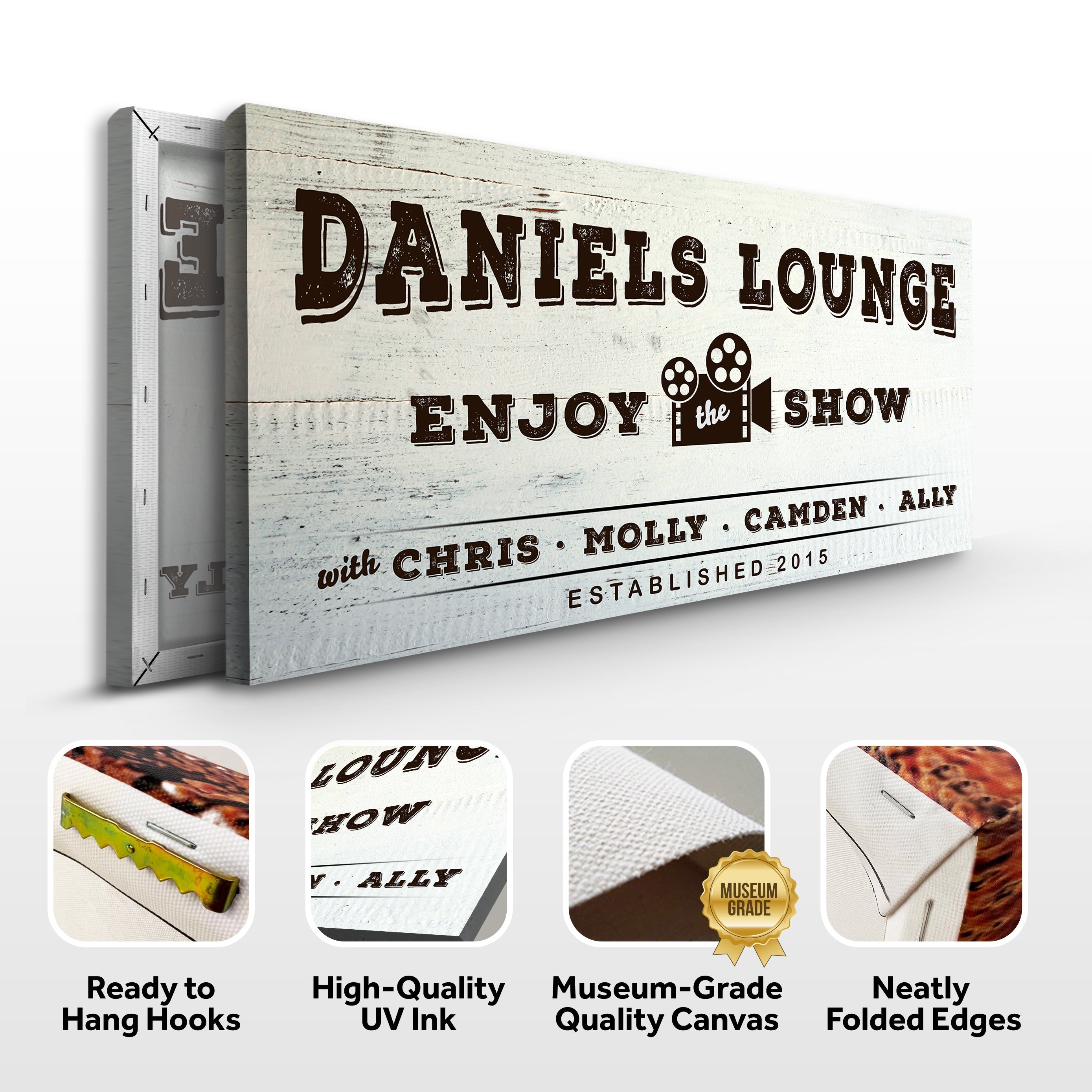 Enjoy the Show Family Cinema Sign on sale at MyriadMart