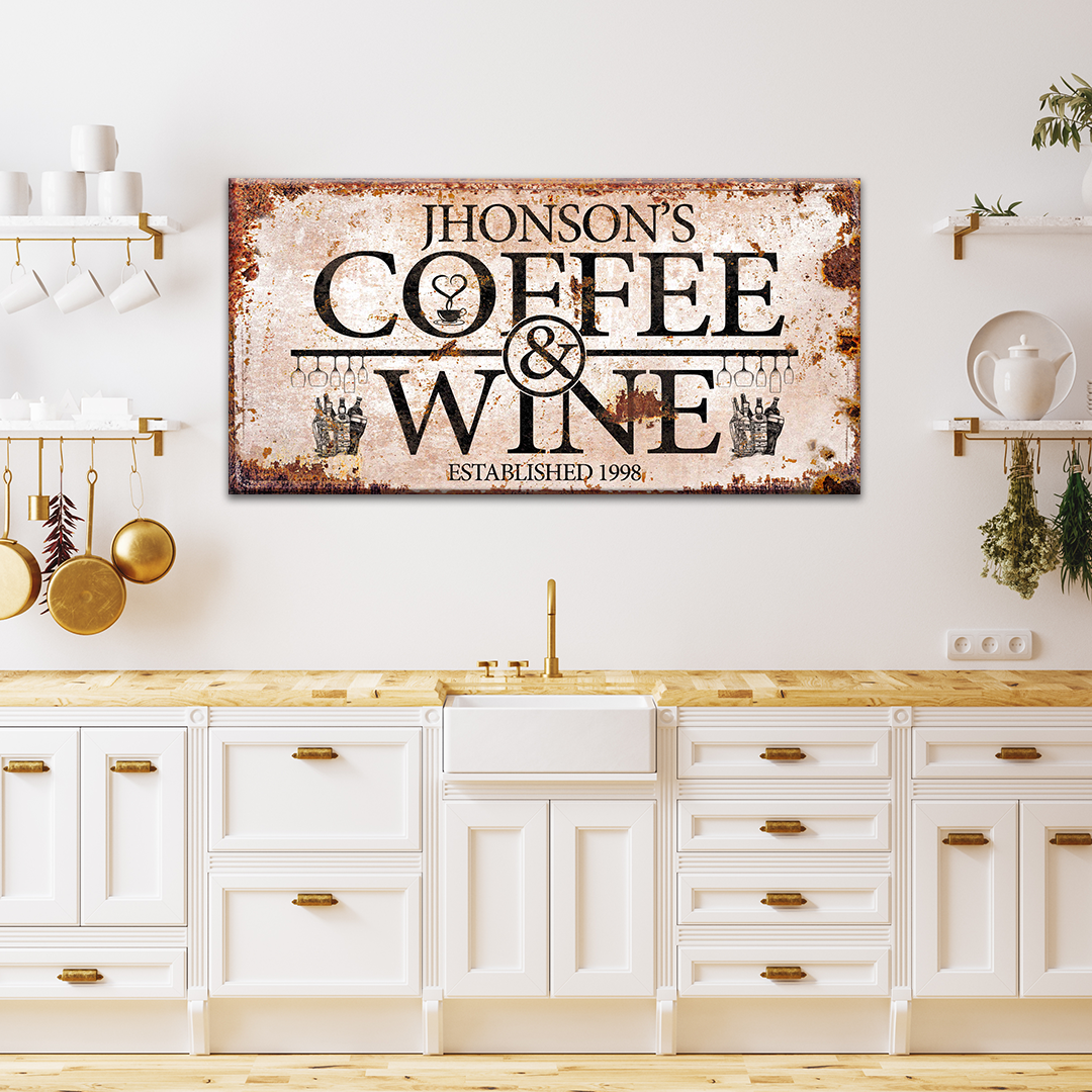 Coffee and Wine Sign on sale at MyriadMart