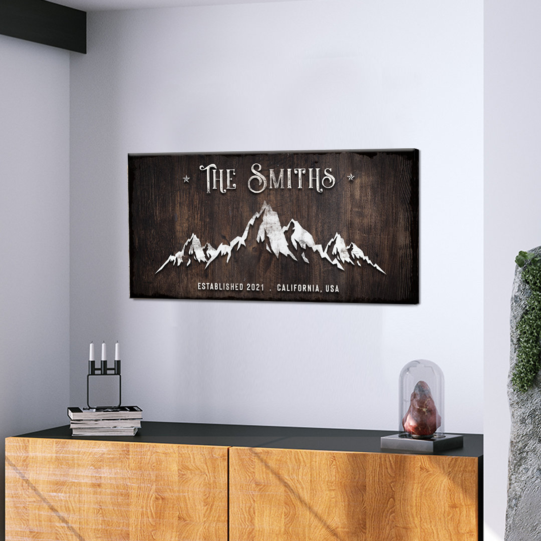 Family Mountain Home Sign on sale at MyriadMart