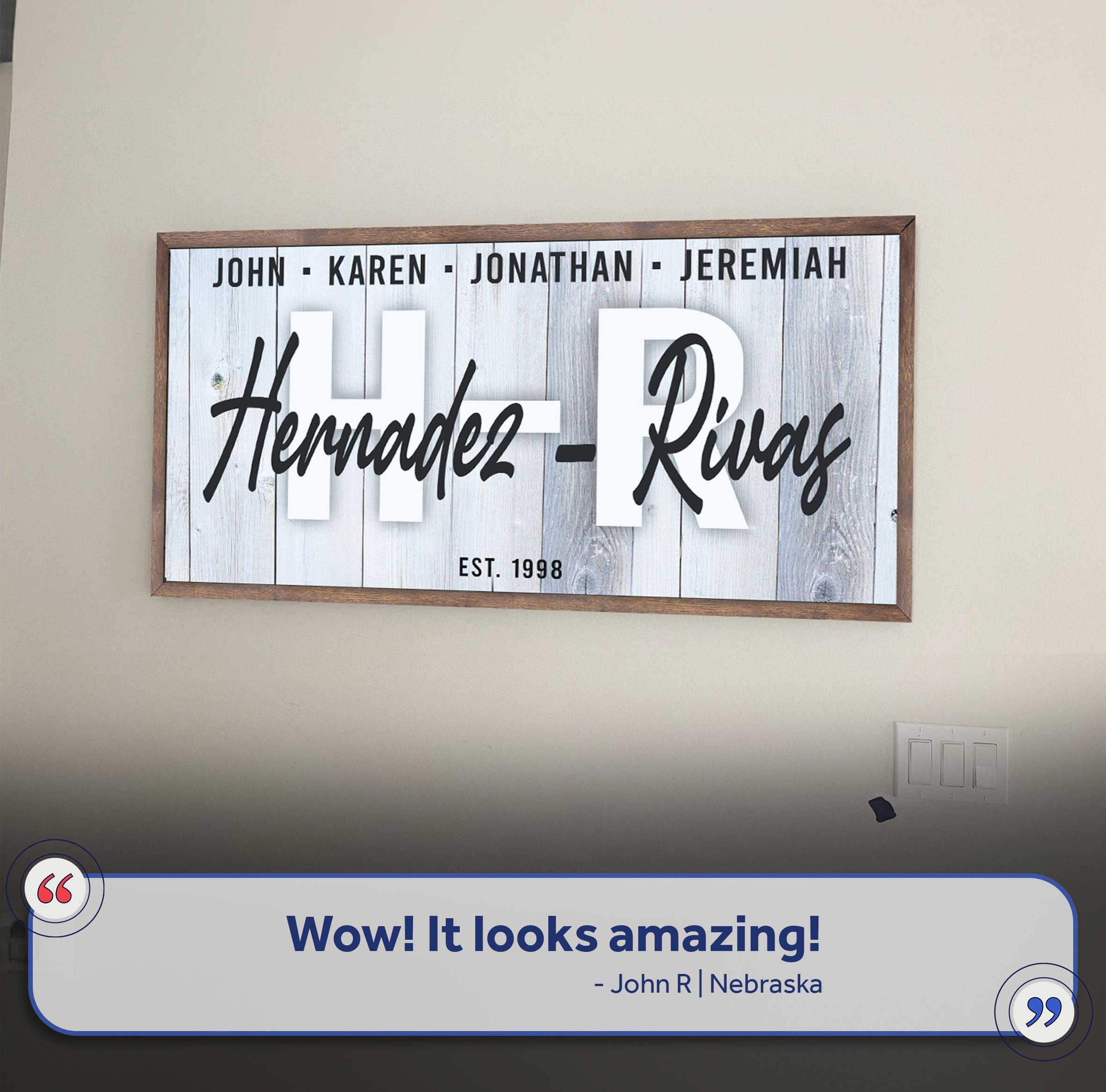 Family Wood Sign on sale at MyriadMart