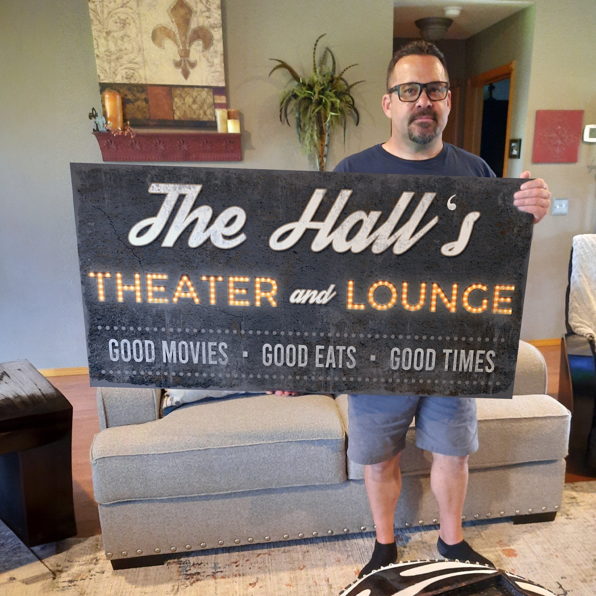 Family Theater and Lounge Sign III on sale at MyriadMart