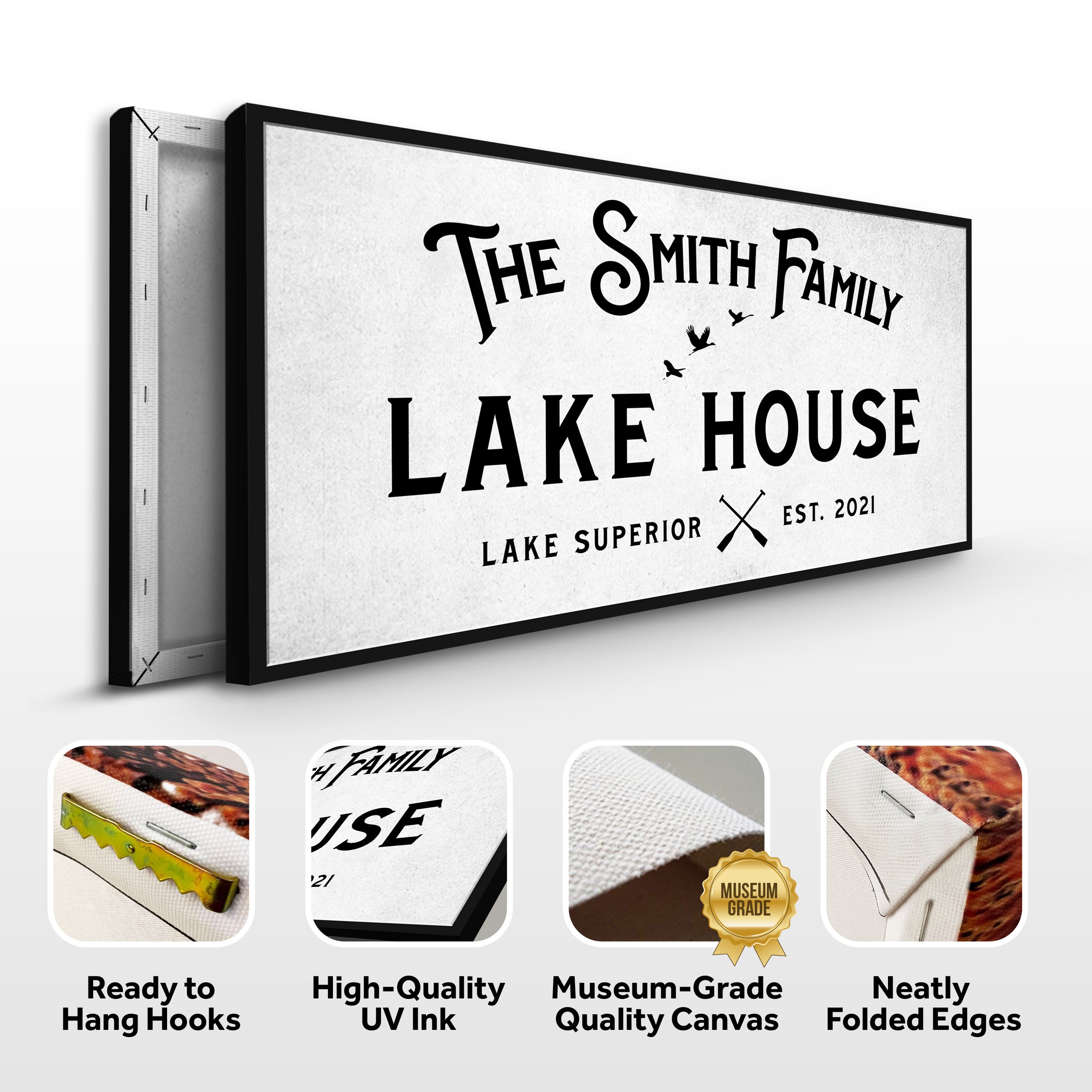 Rustic Family Lake House Sign on sale at MyriadMart