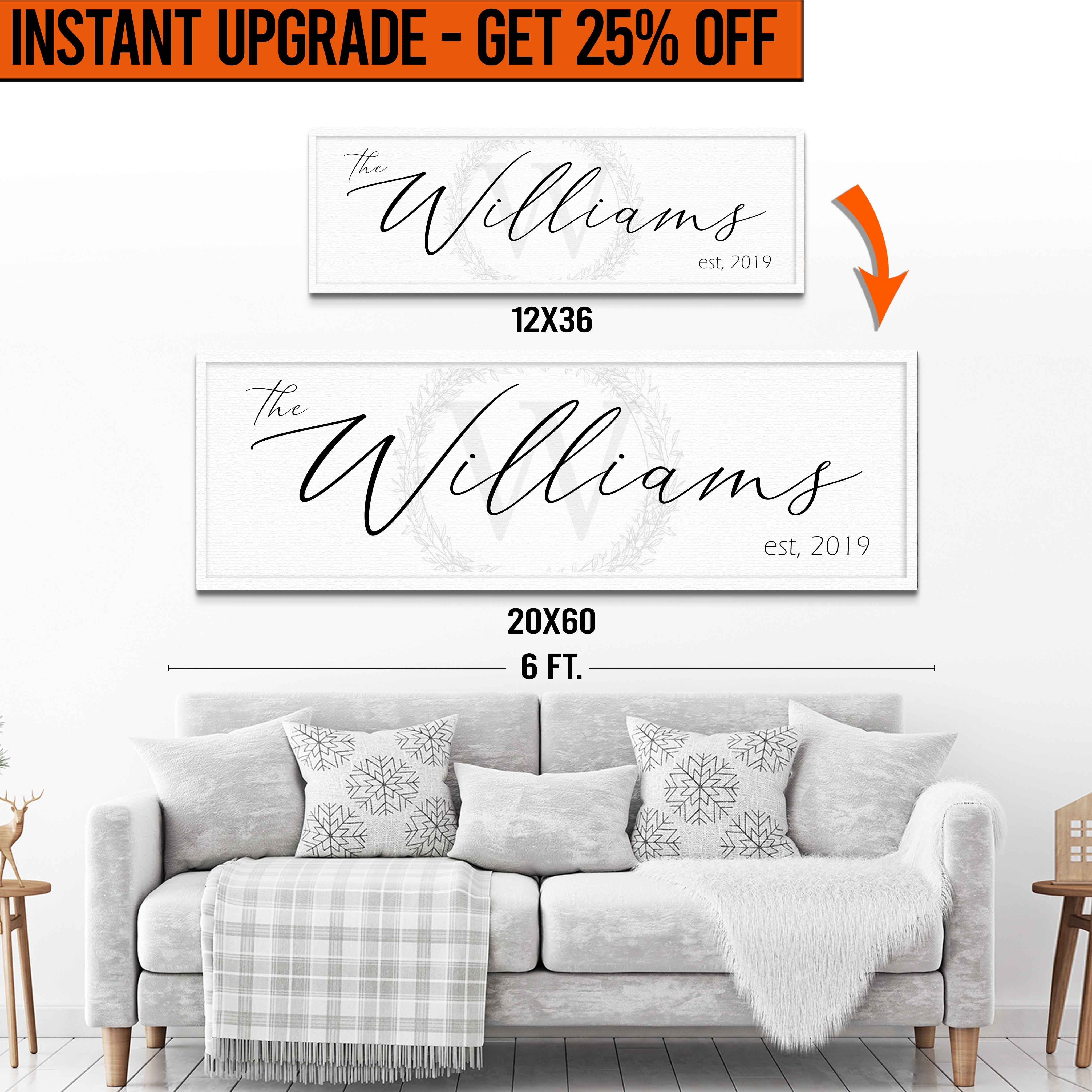 Upgrade Your 'Family Sign' Style 2 Canvas To 20x60 Inches on sale at MyriadMart