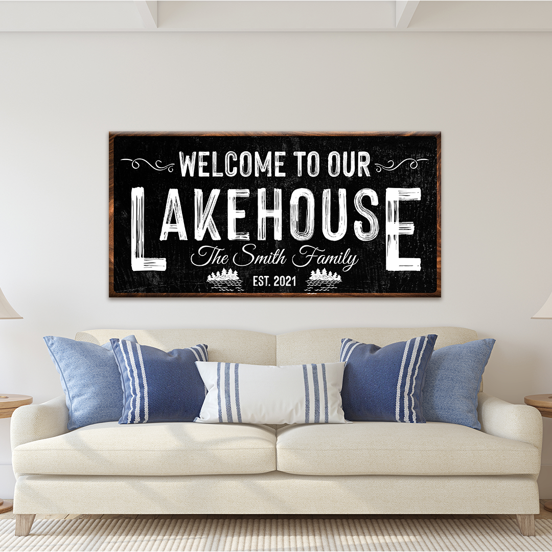 Welcome To Our Lakehouse Sign II on sale at MyriadMart