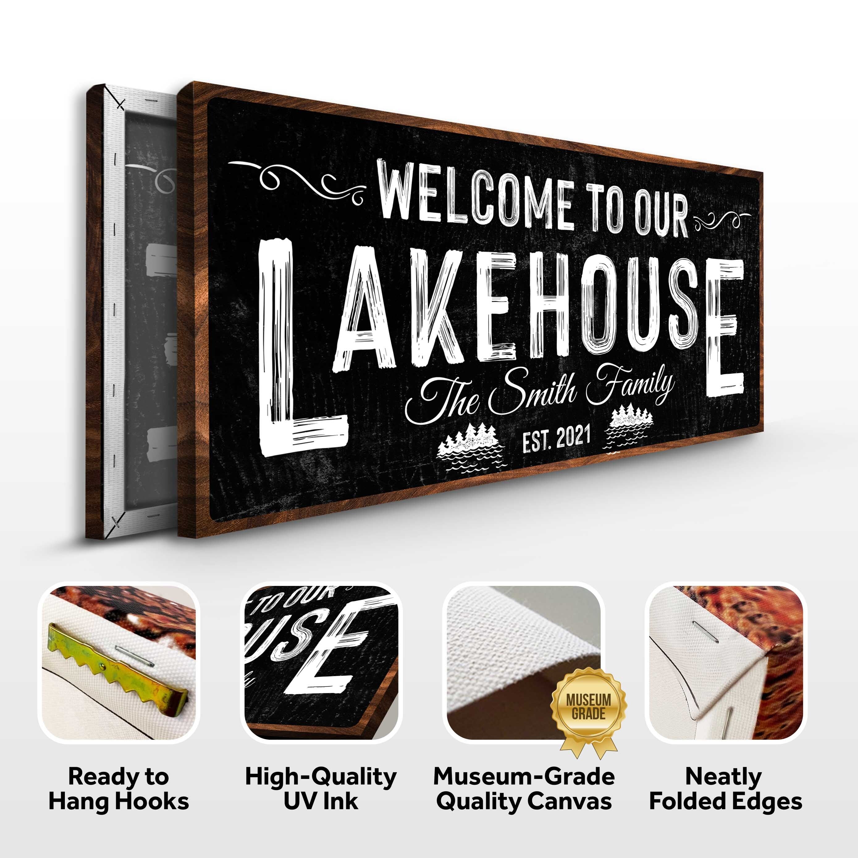 Welcome To Our Lakehouse Sign II on sale at MyriadMart