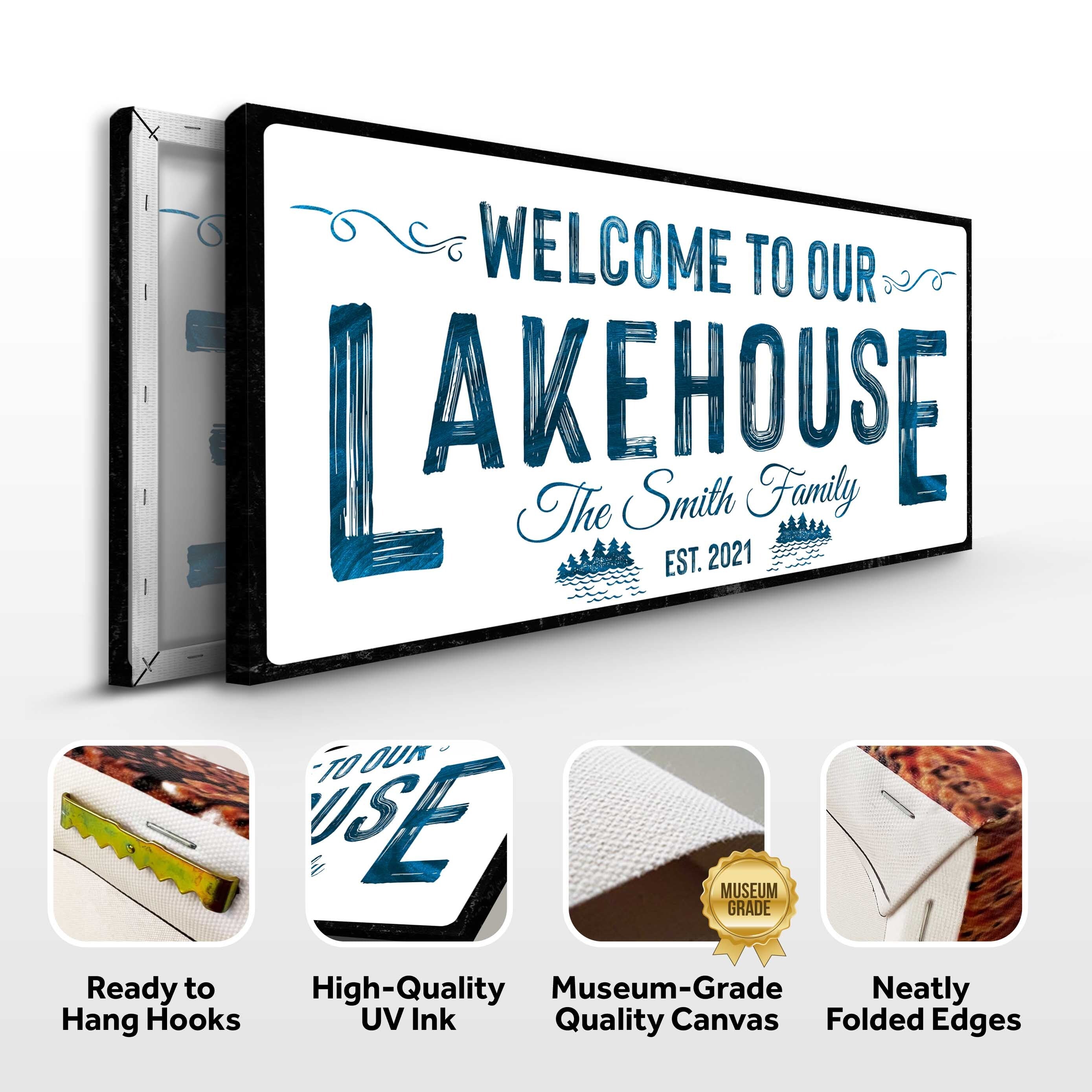 Welcome To Our Lakehouse Sign III on sale at MyriadMart
